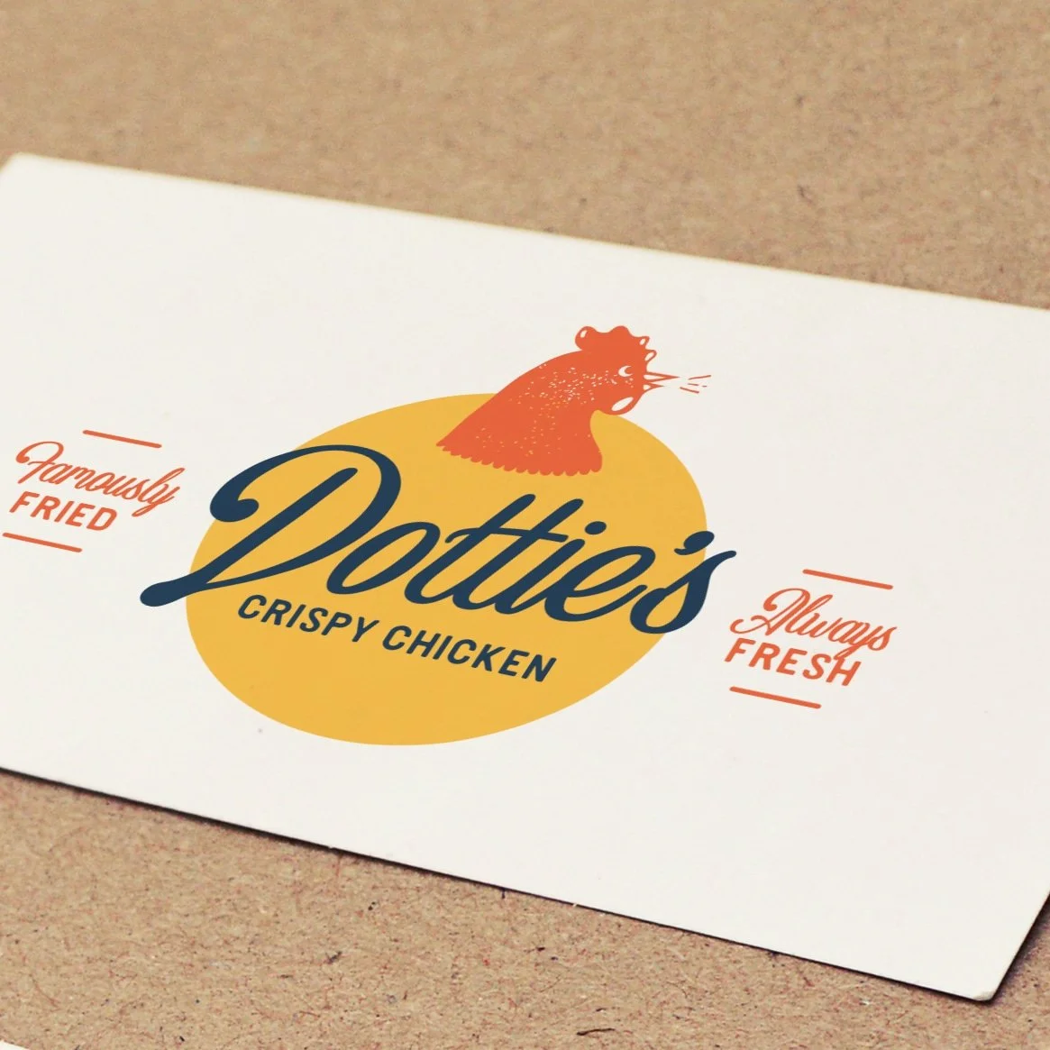 dotties crispy chicken logo design