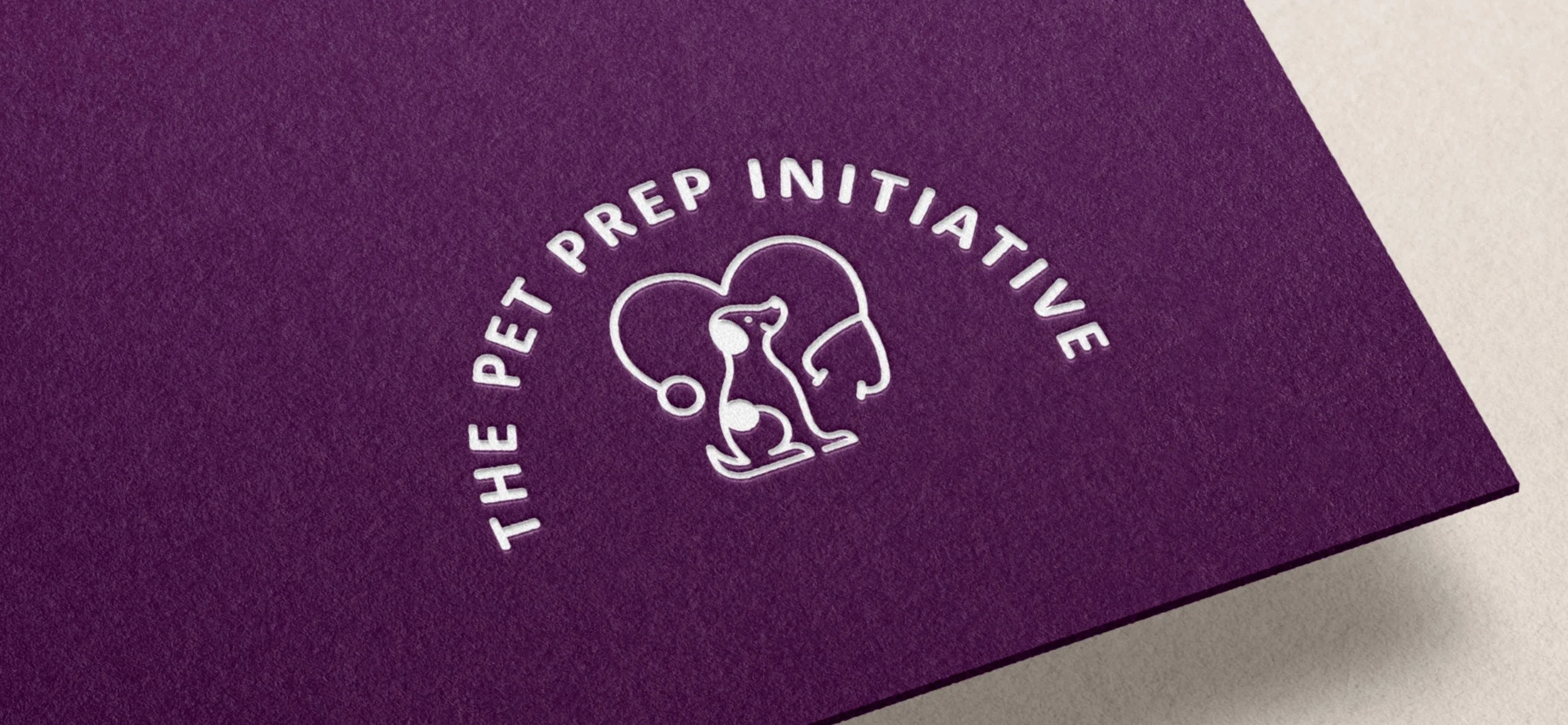 Pet Prep Initiative logo design with playful modern branding