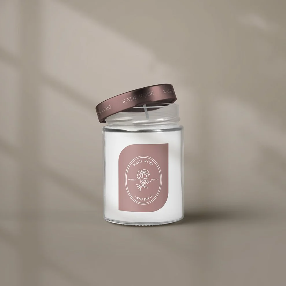 Katie Rose Inspired branding with mauve and neutral color palette