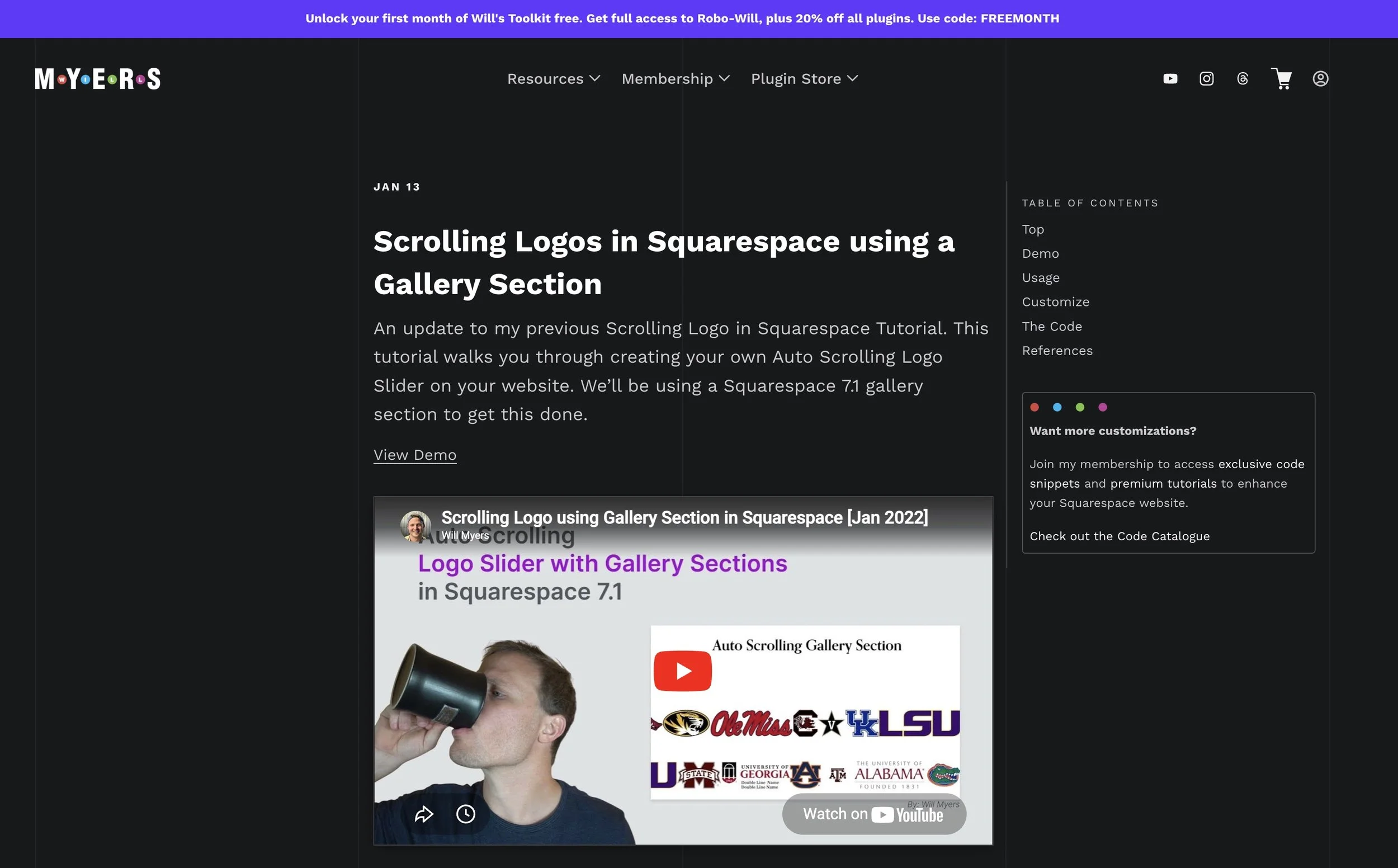 auto scrolling slider will meyers