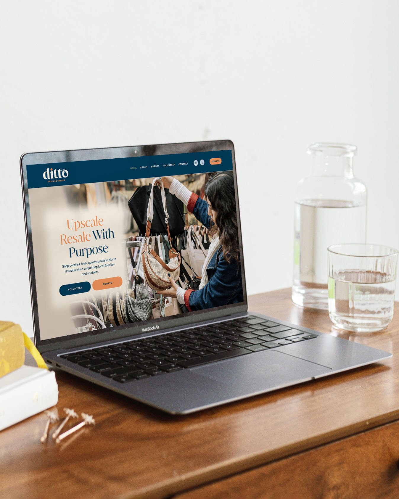 ditto upscale resale Squarespace website homepage design