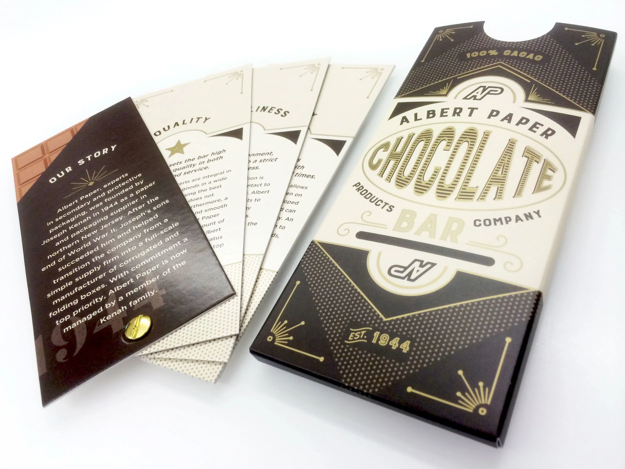 chocolate bar brochure design