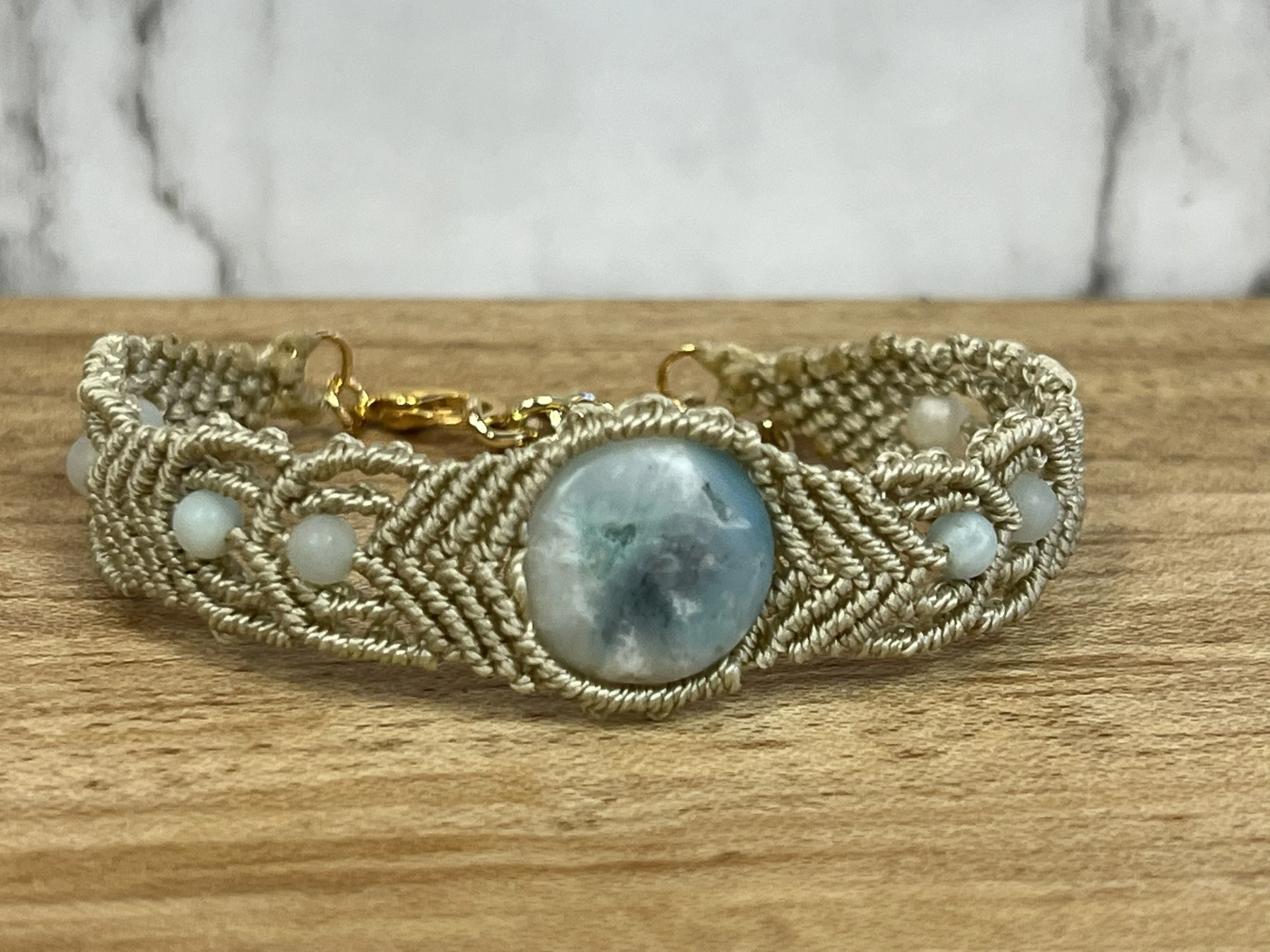 Amazonite Micro Macrame Bracelet