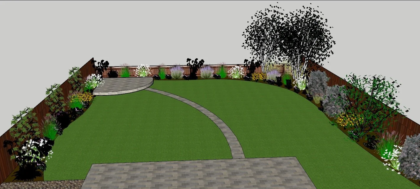 Planting plans and border designs — Ladies That Mulch