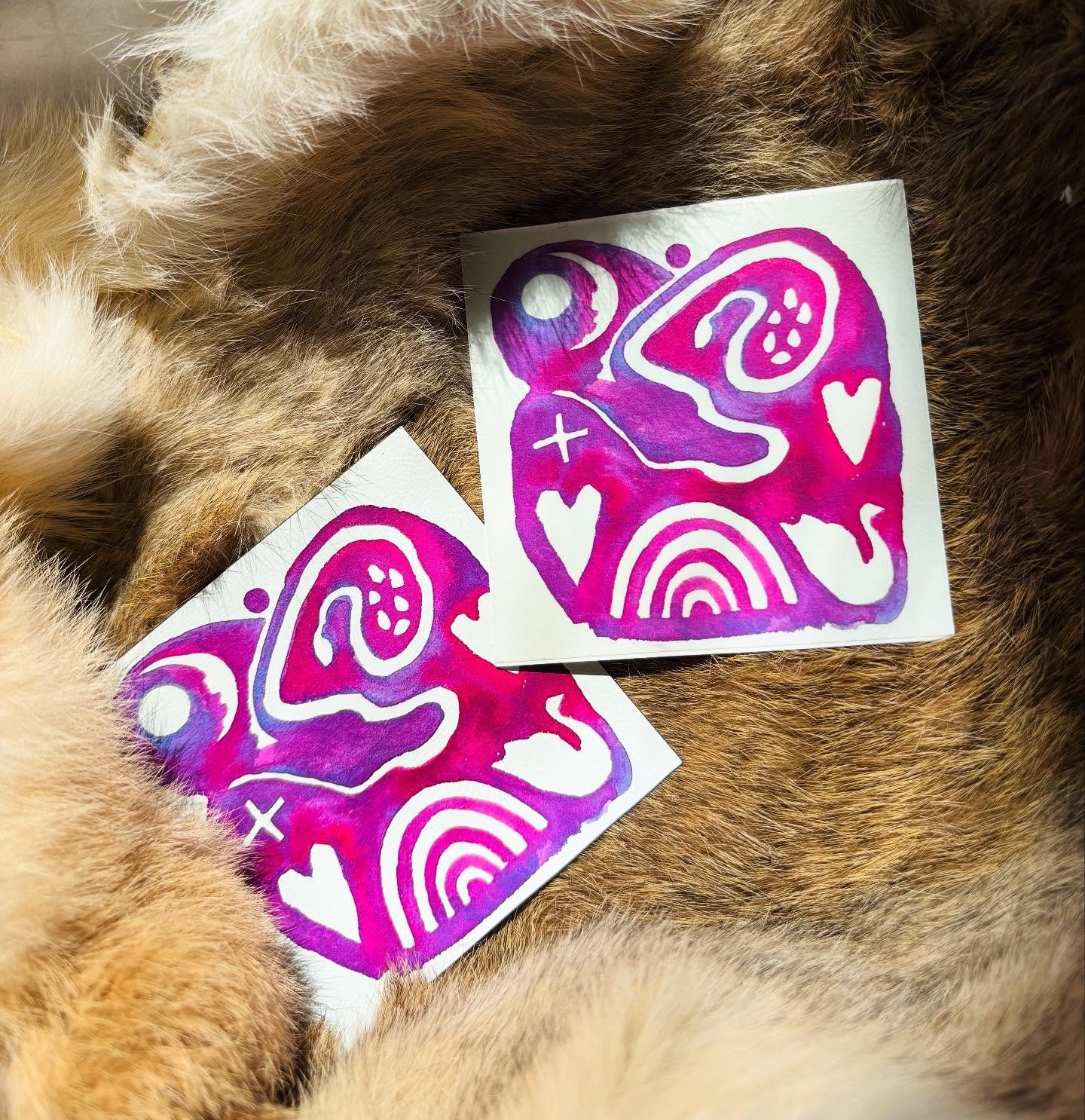 snake + swan sticker magnet combo ♡