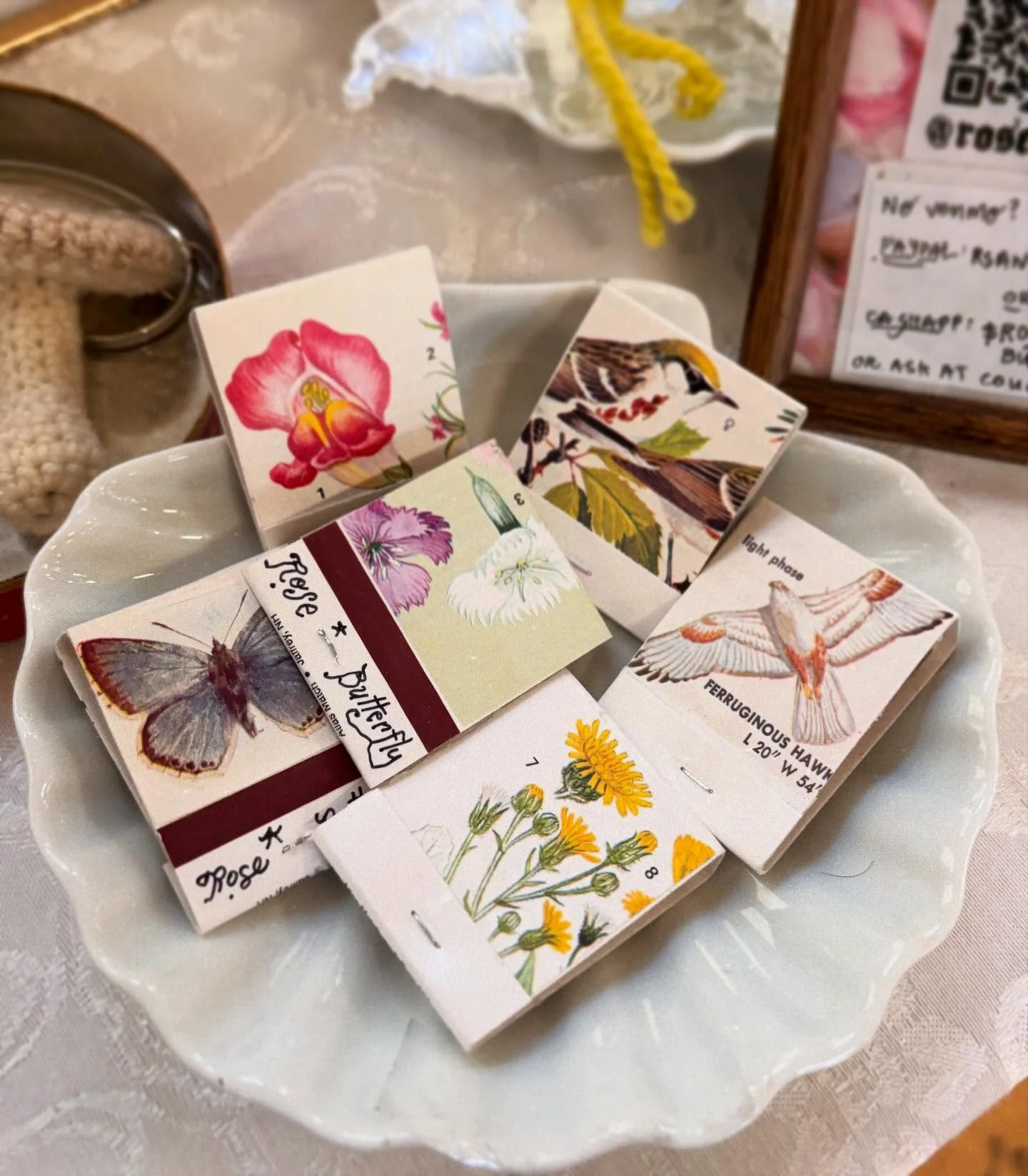 some fun matchbooks i made using vintage papers for @confetti.bazaar last weekend ͙⁺˚*･ thank you to everyone who came out to say hi, browse + shop! ♡