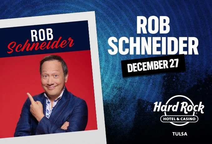 Don't miss this one! Hard Rock Casino Tulsa, December 27th - Get tickets at RobSchneider.com (link in bio)  #RobSchneider #standupcomedy