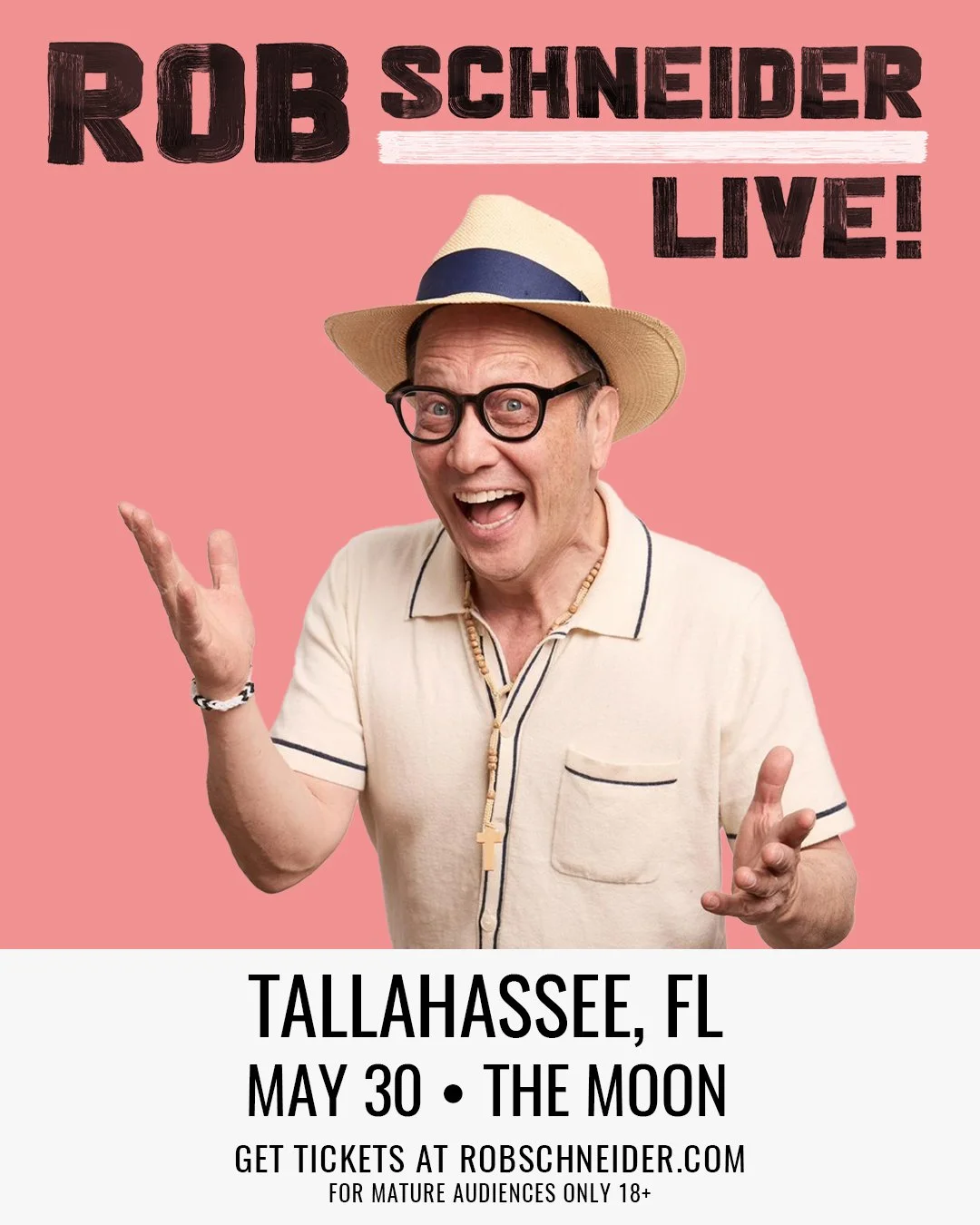 HEY TALLAHASSEE - I'M ON MY WAY!
Happy to report I'll be performing at The Moon in Tallahassee on Saturday, May 30. Click here for tickets: bit.ly/4sV0Mzb