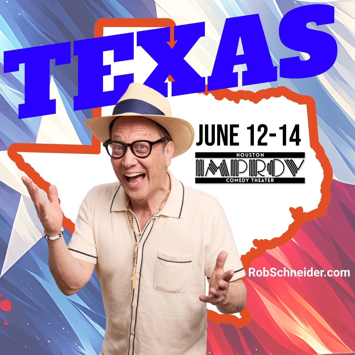 HOUSTON, TEXAS!!! Can't wait to see you all out at the @improvhouston! Grab your tickets now... https://improvtx.com/houston/comic/rob+schneider/  #RobSchneider #standupcomedy #youcandoit