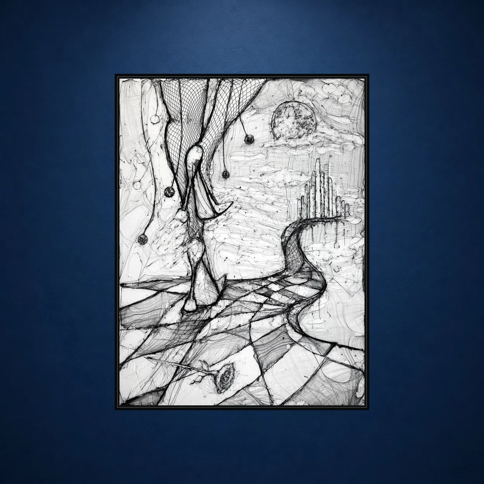 To the Moon (scene iv) | Original Fiber Artwork