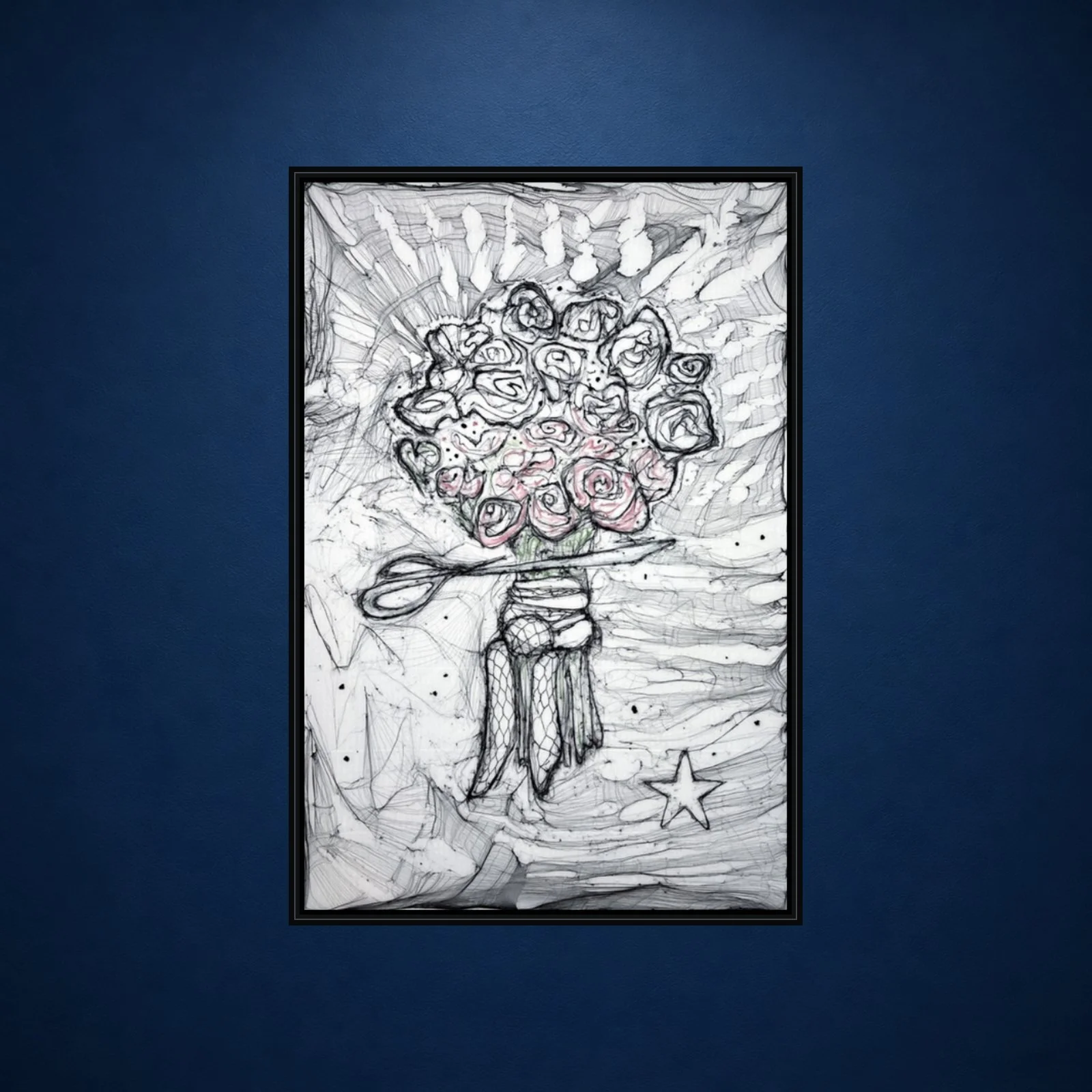 Nylons & Roses | Original Fiber Artwork