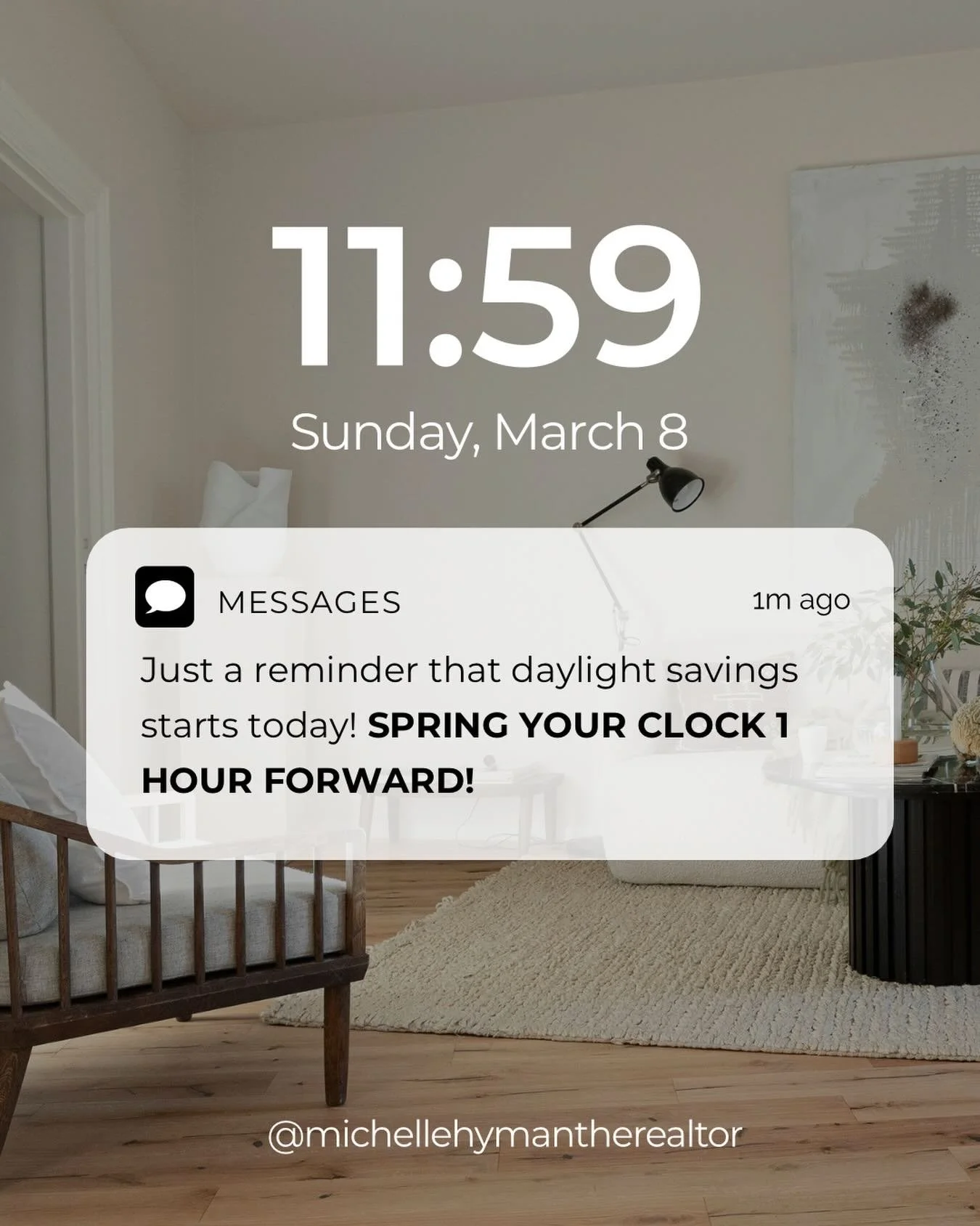 Spring forward today! Losing an hour of sleep but I&rsquo;ll take the longer evenings any day ☀️