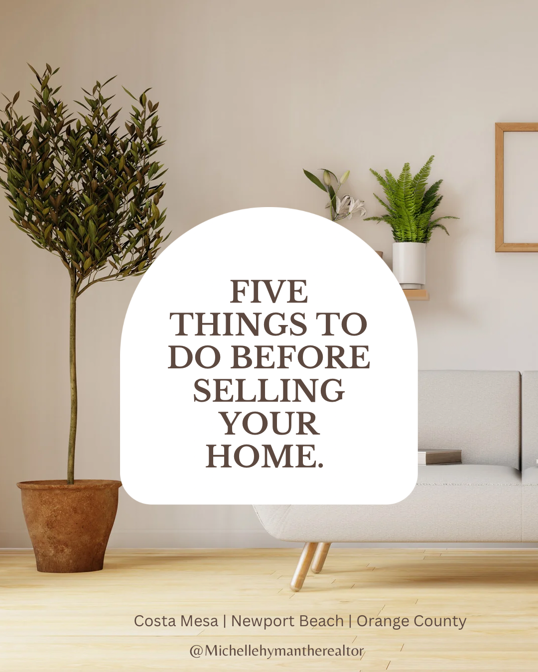 five things to do before selling your home.
