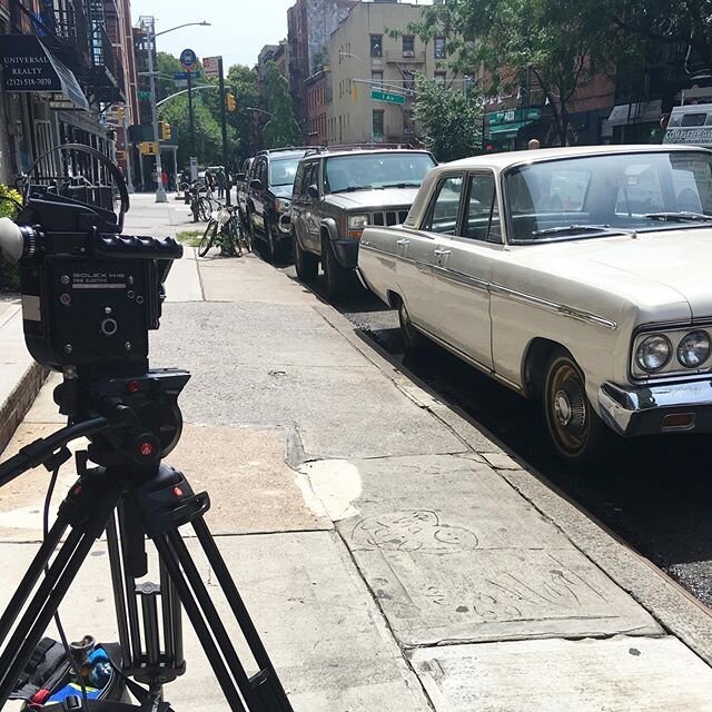 Some behind the scenes from an awesome vintage inspired fashion shoot in the #eastvillage on out custom #bolex 🎥 featuring a classic @ford #bolexstudios