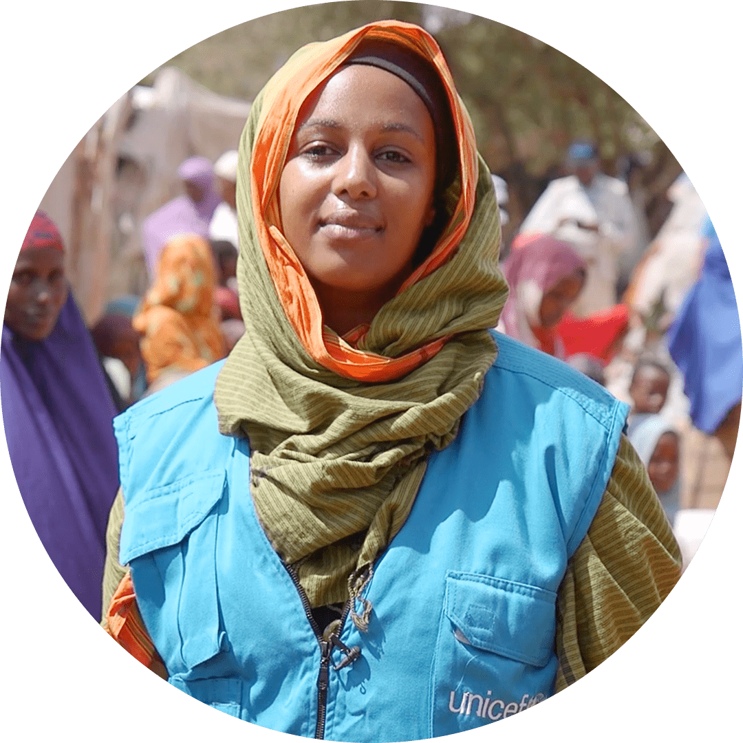 Tsedeye Girma, in support of the UNICEF WON’T STOP virtual event