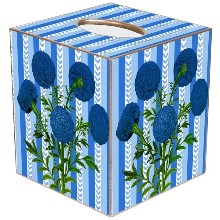 Marigold Dream Indigo Tissue Box