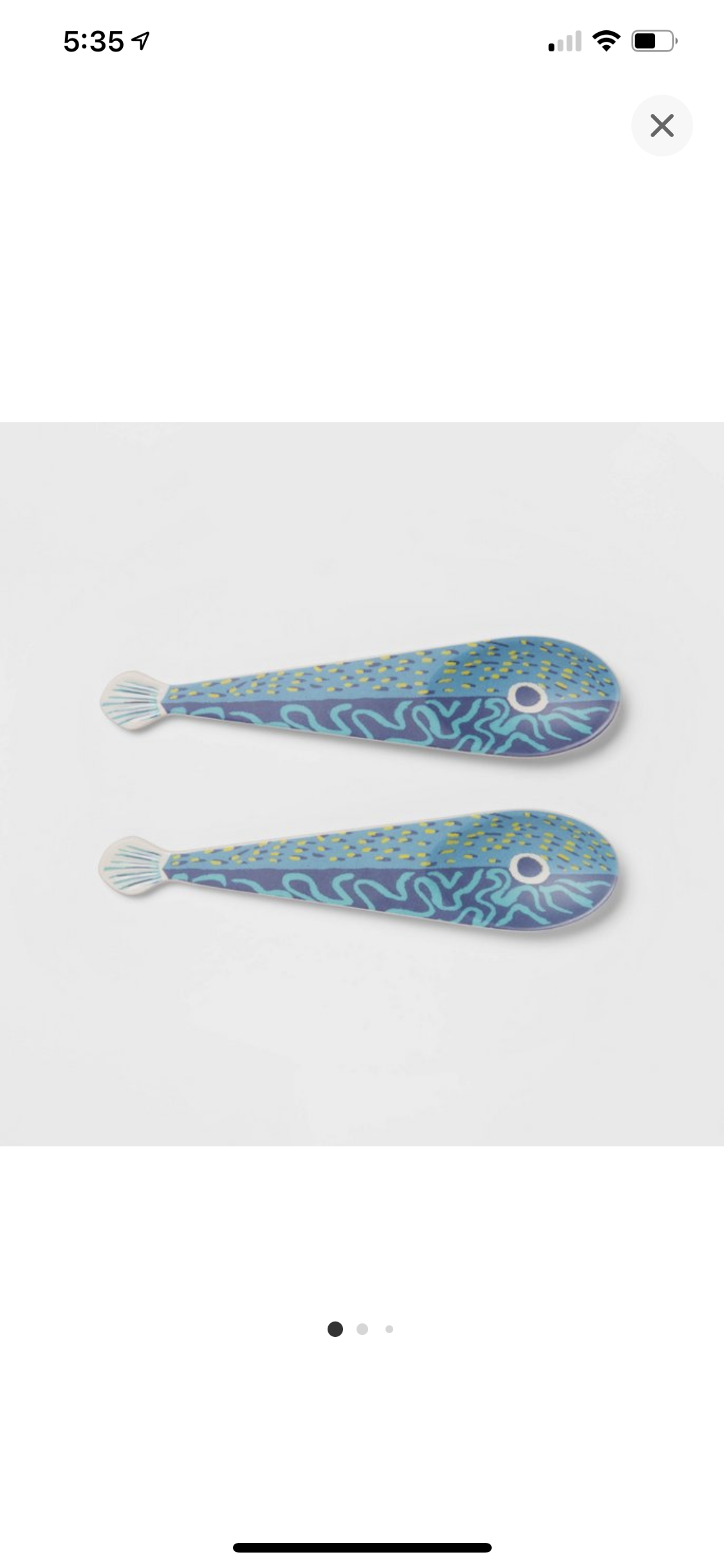 Bamboo Melamine Fish Spoon Set