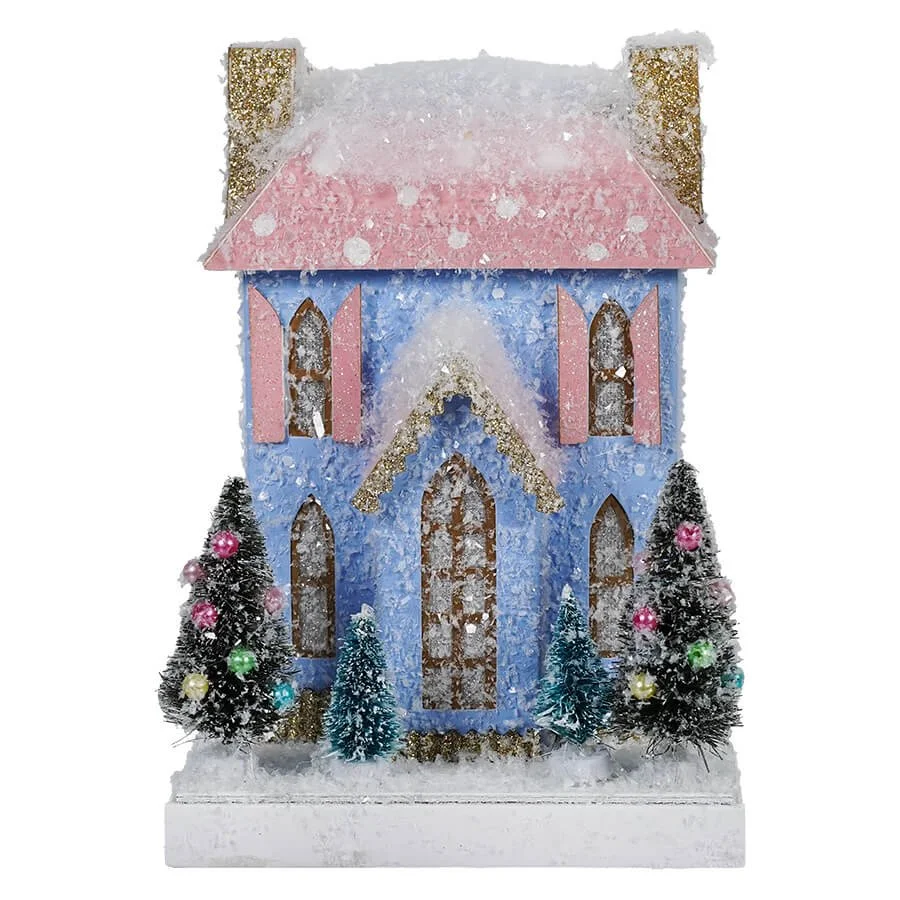 Glitter Cottage Collection - Petite Pink/Blue House