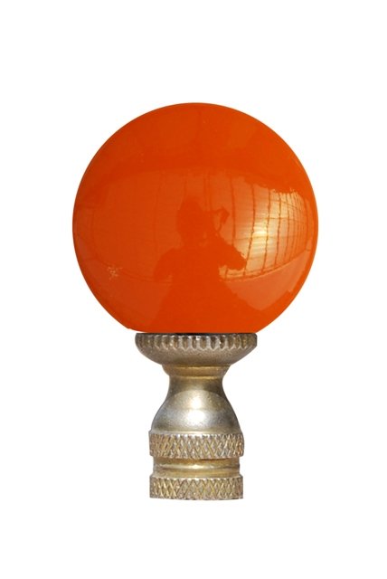 Porcelain Orange Lamp Finial