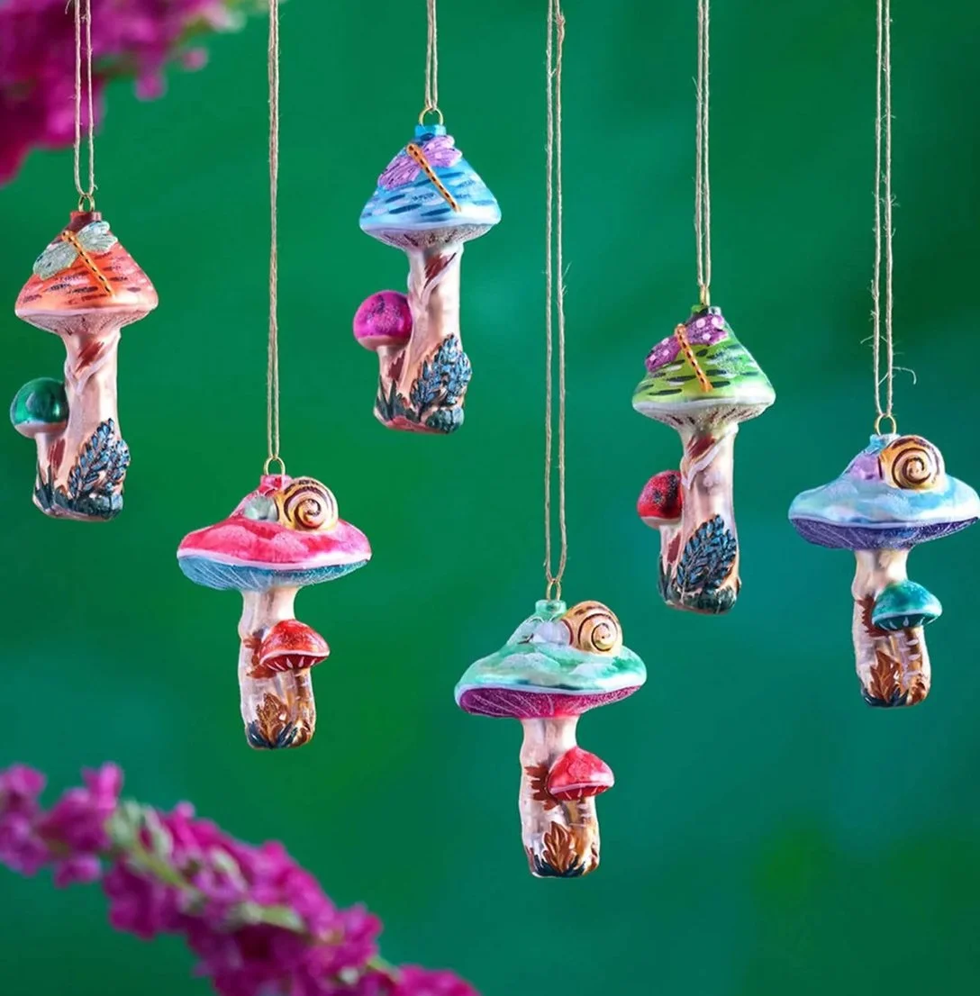 Nathalie Lete Garden Mushrooms Ornaments