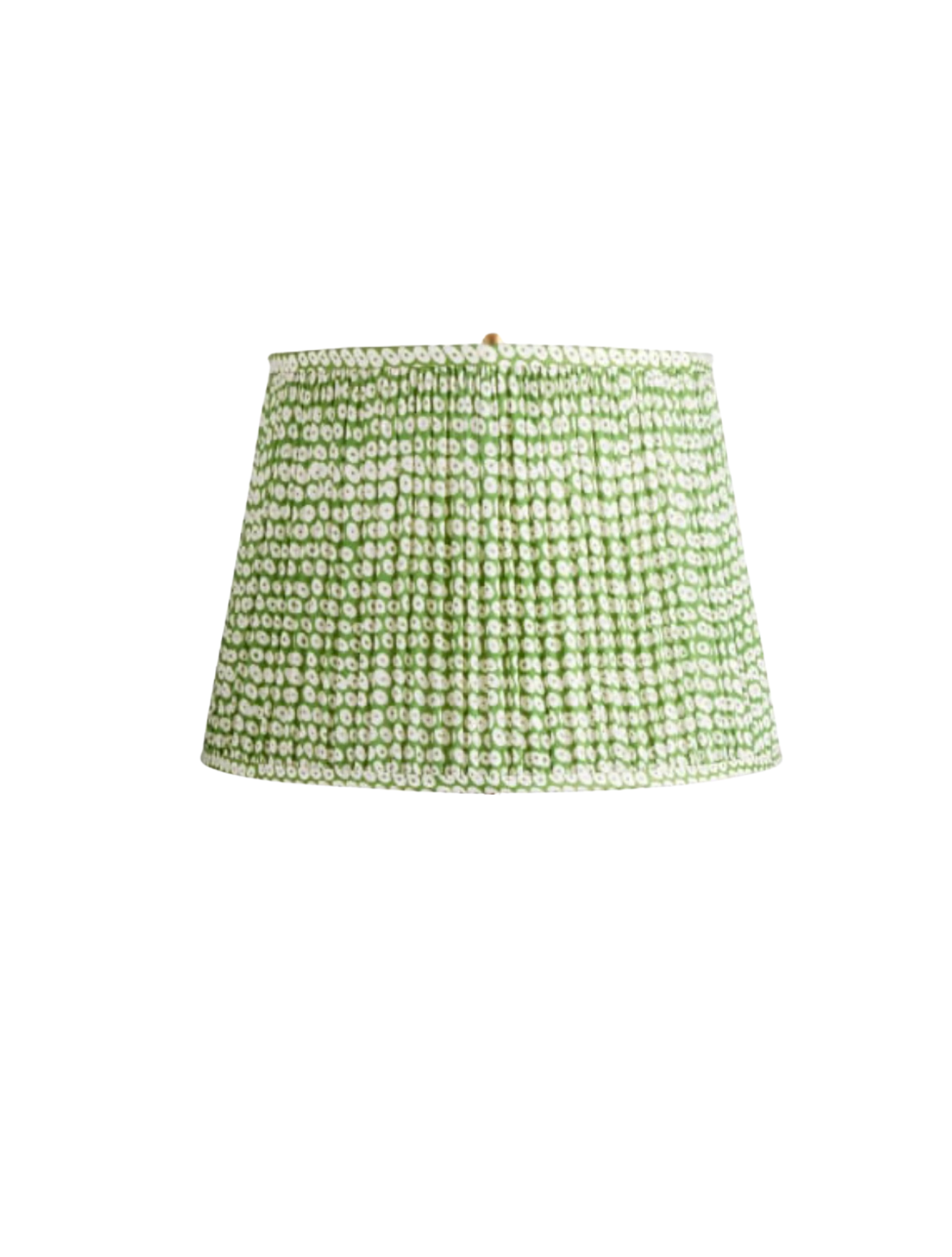 Green Block Print Lampshade, 16"