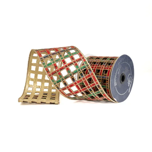 Designer Window Plaid Ribbon - Farrisilk