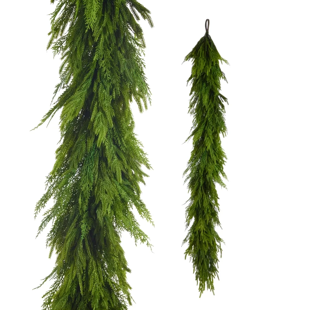 6" Mixed Green Garland