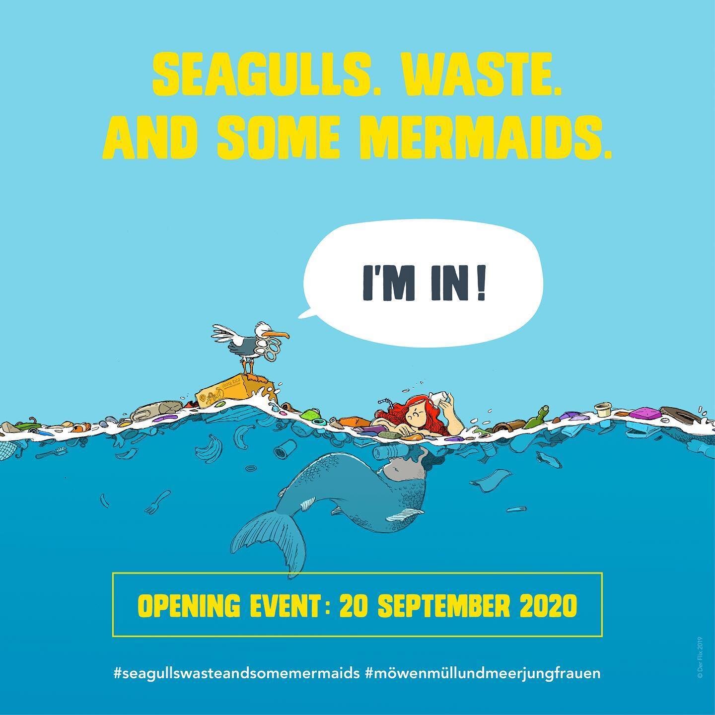 I&rsquo;m so excited that my art has been chosen to be displayed in this awesome event: Seagulls. Waste @allesallesgute And some mermaids, at this awesome location; the North Sea island of F&ouml;hr, in Germany. The exhibition brings awareness to the