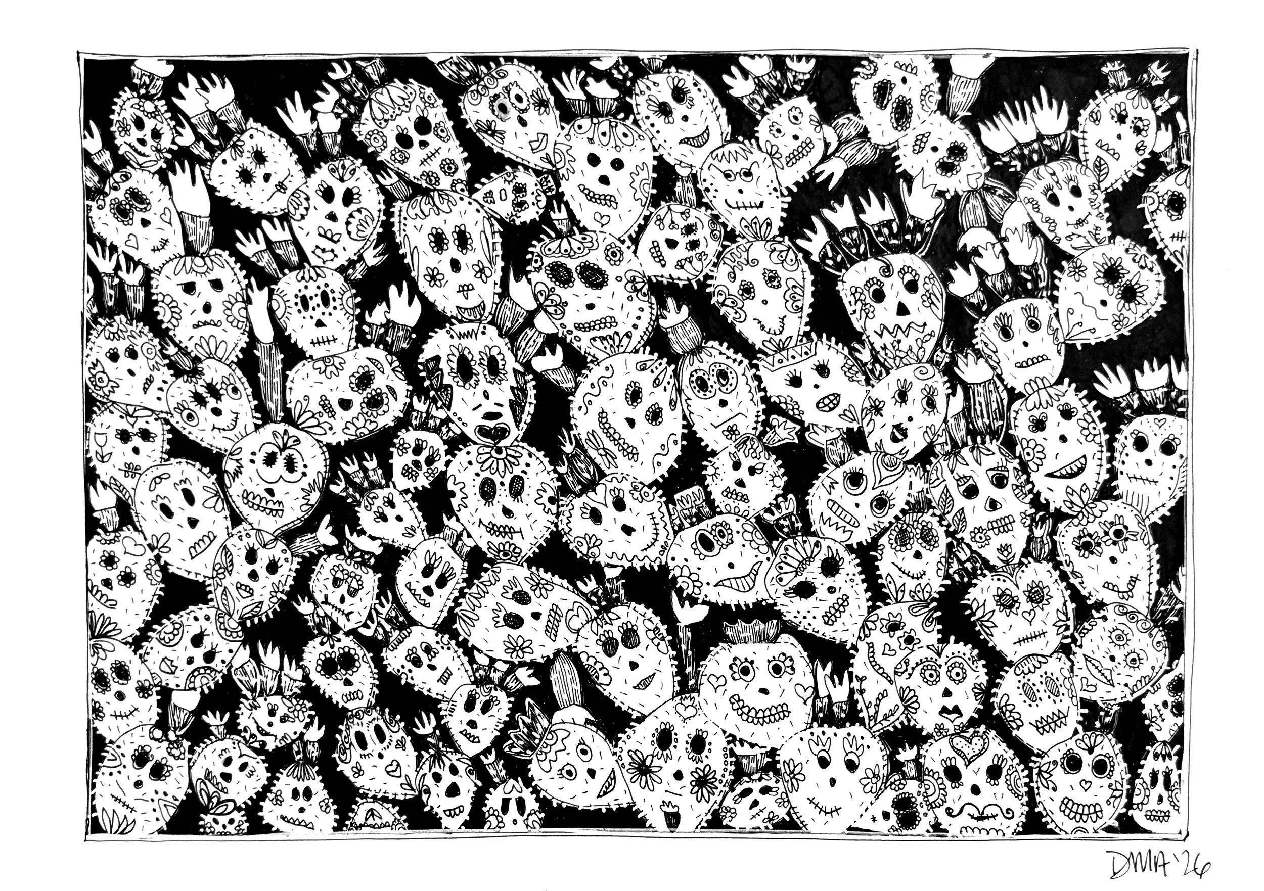 Nopalera de calaveras