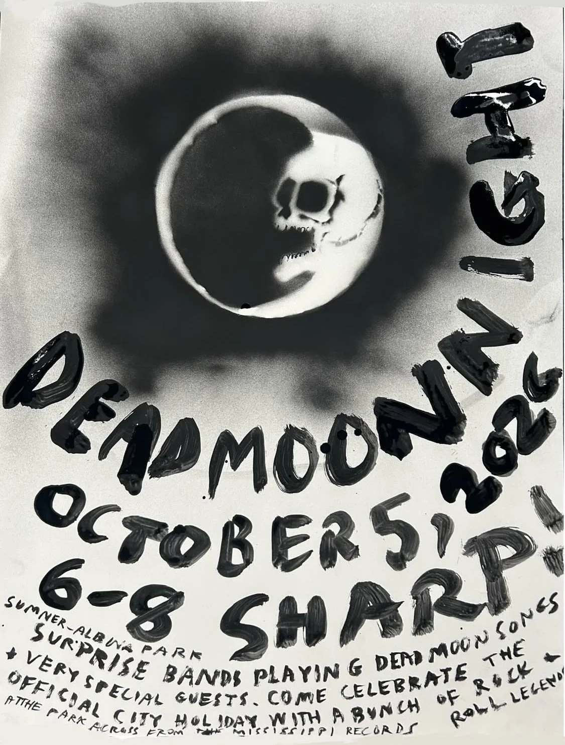 PORTLAND: OCTOBER 5TH, 6 PM SHARP
DEAD MOON NIGHT
Park across the street from Mississippi Records