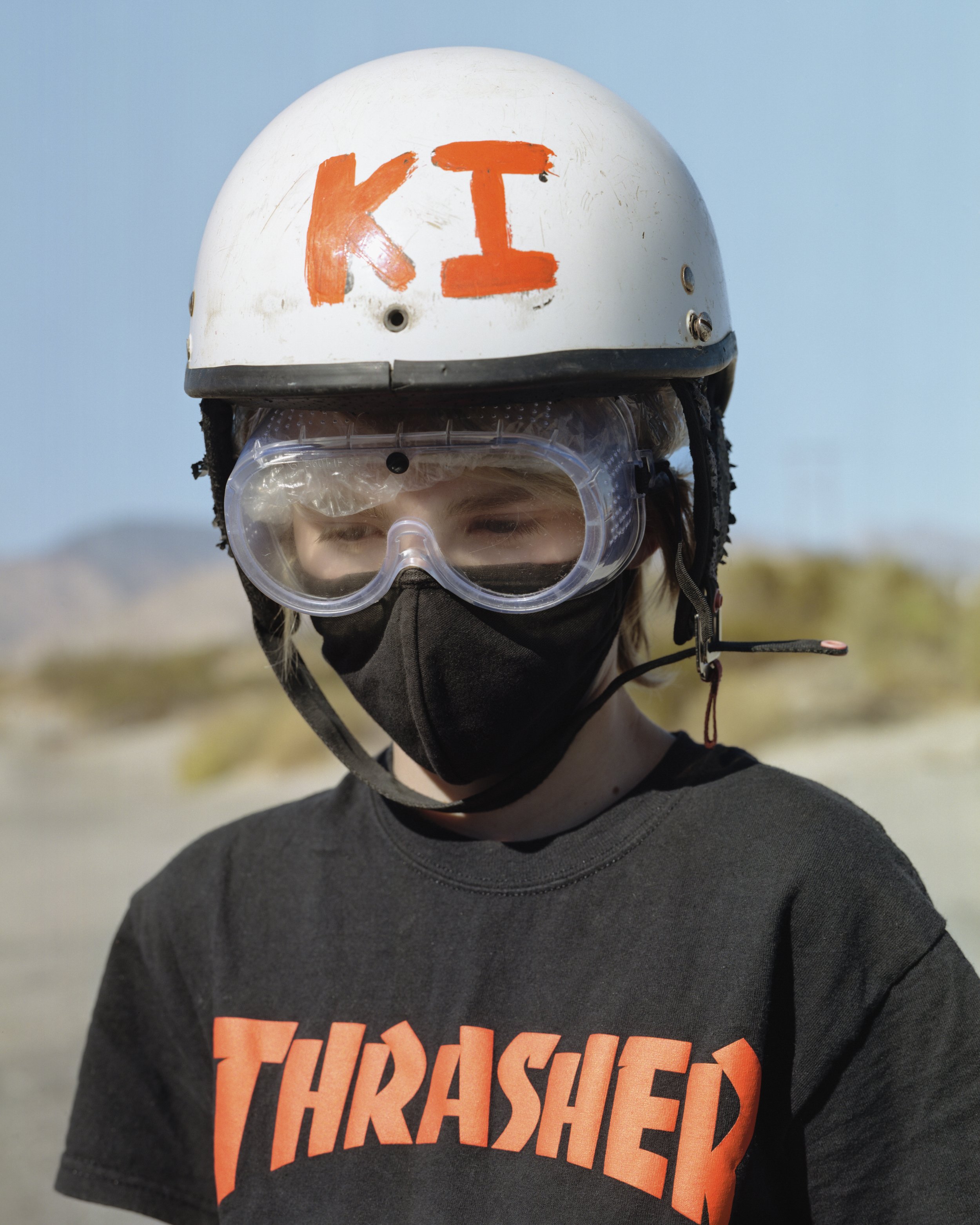  Eli in Safety Gear, 2021 Archival pigment print   Writing    Film    Installation  