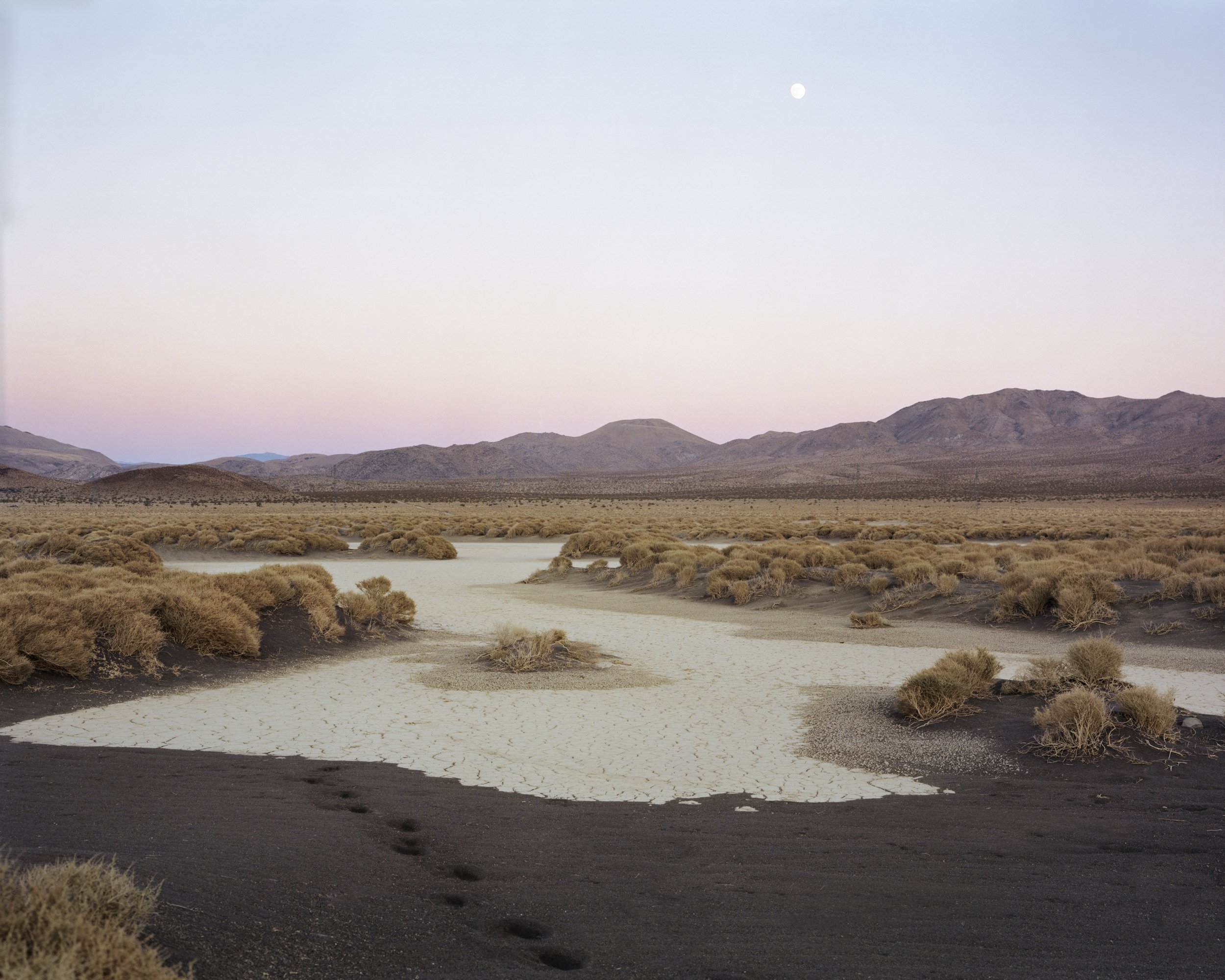  Dry Lake Bed with Footprints, 2021 Archival pigment print   Writing    Film    Installation  