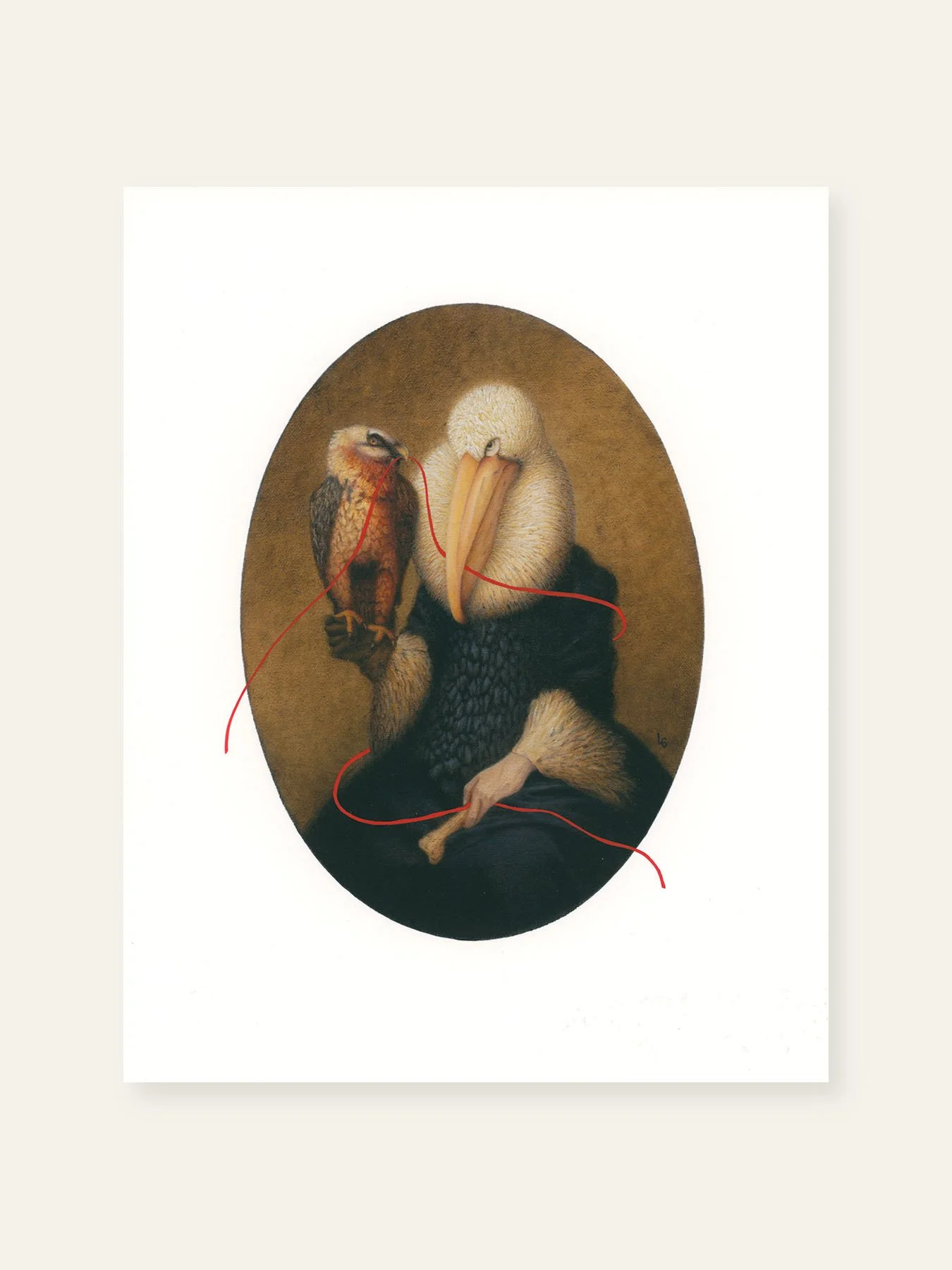 Old Pelican Queen, Hand-Embellished Giclée Print - Ed. of 10