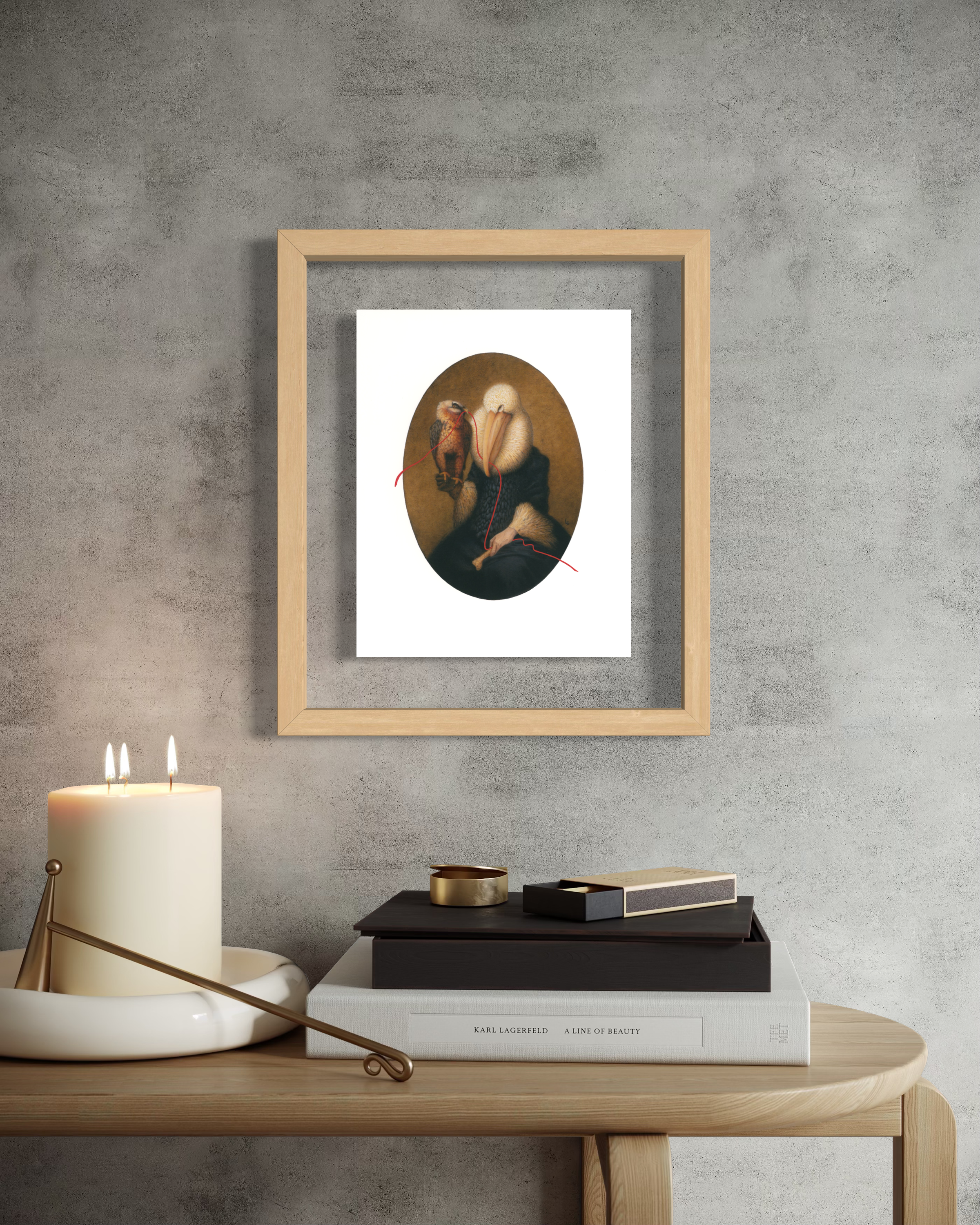 Old Pelican Queen, Hand-Embellished Giclée Print - Ed. of 10