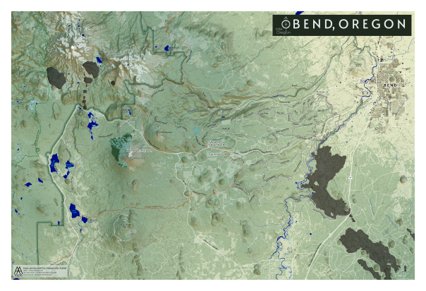 Mountain Bike Bend mapWho doesn’t love mountain biking in Bend, Oregon?  This map shows all of the bike trails in the Phil’s, Wanoga, and Swampy Sno-Park ride areas.
