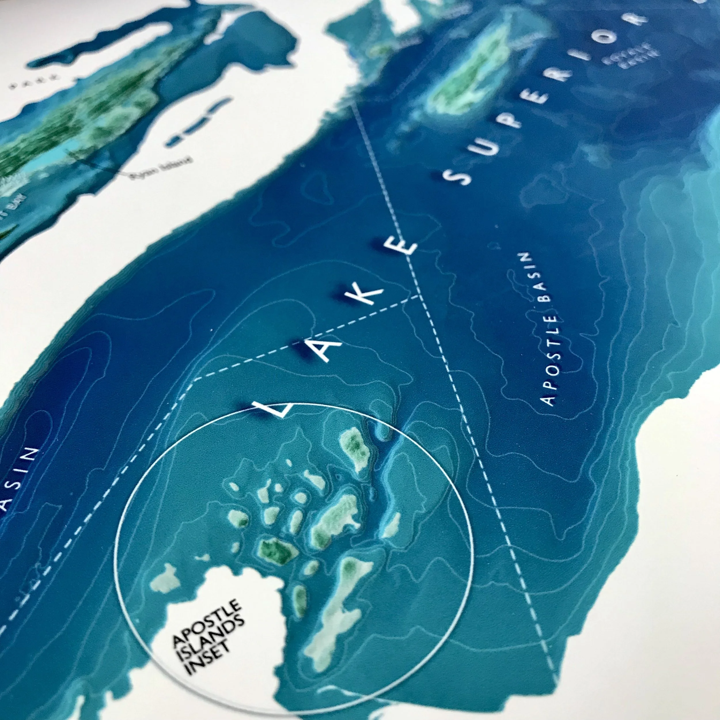 Lake Superior Bathymetric Map