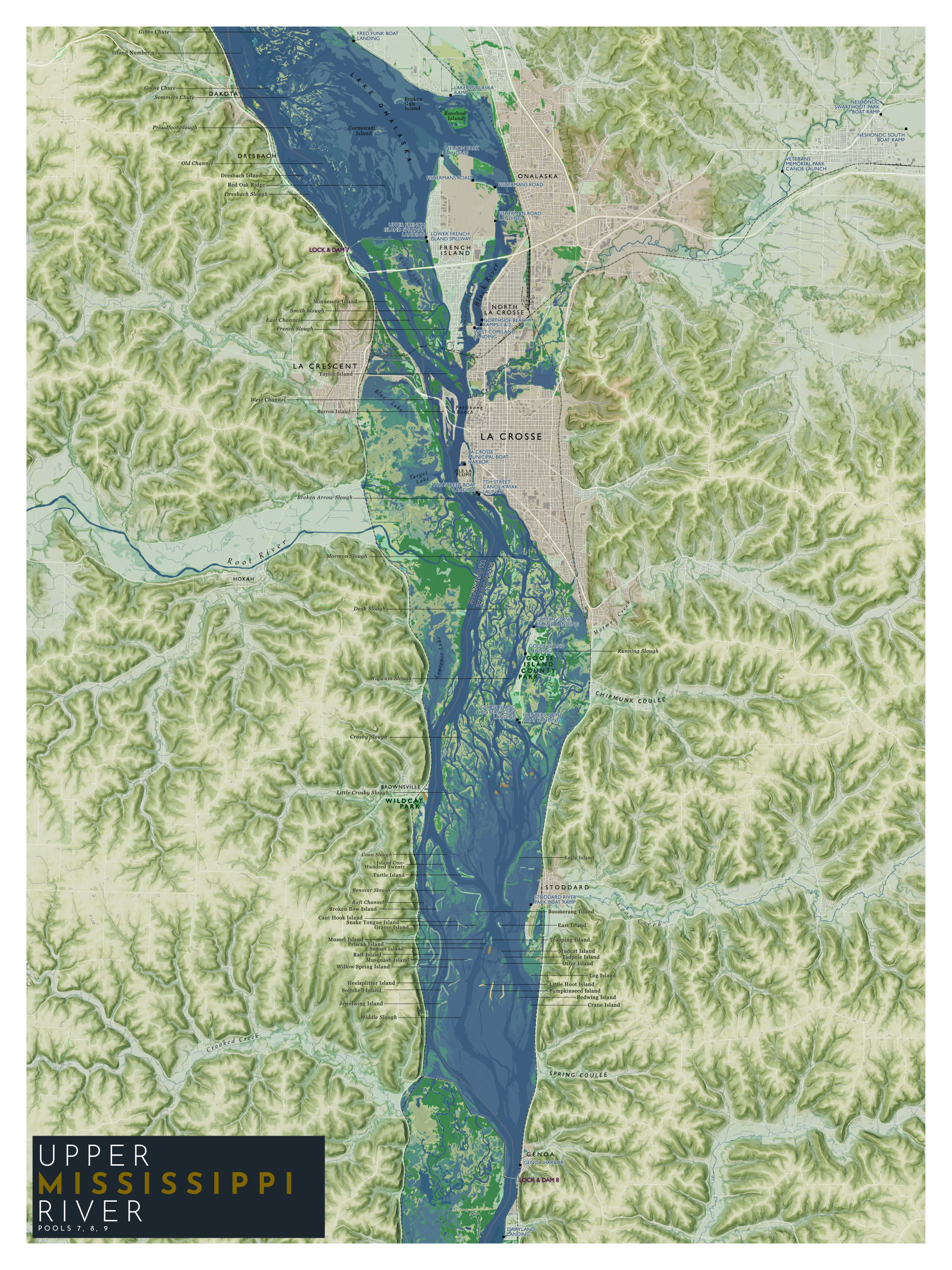Upper Mississippi River Map