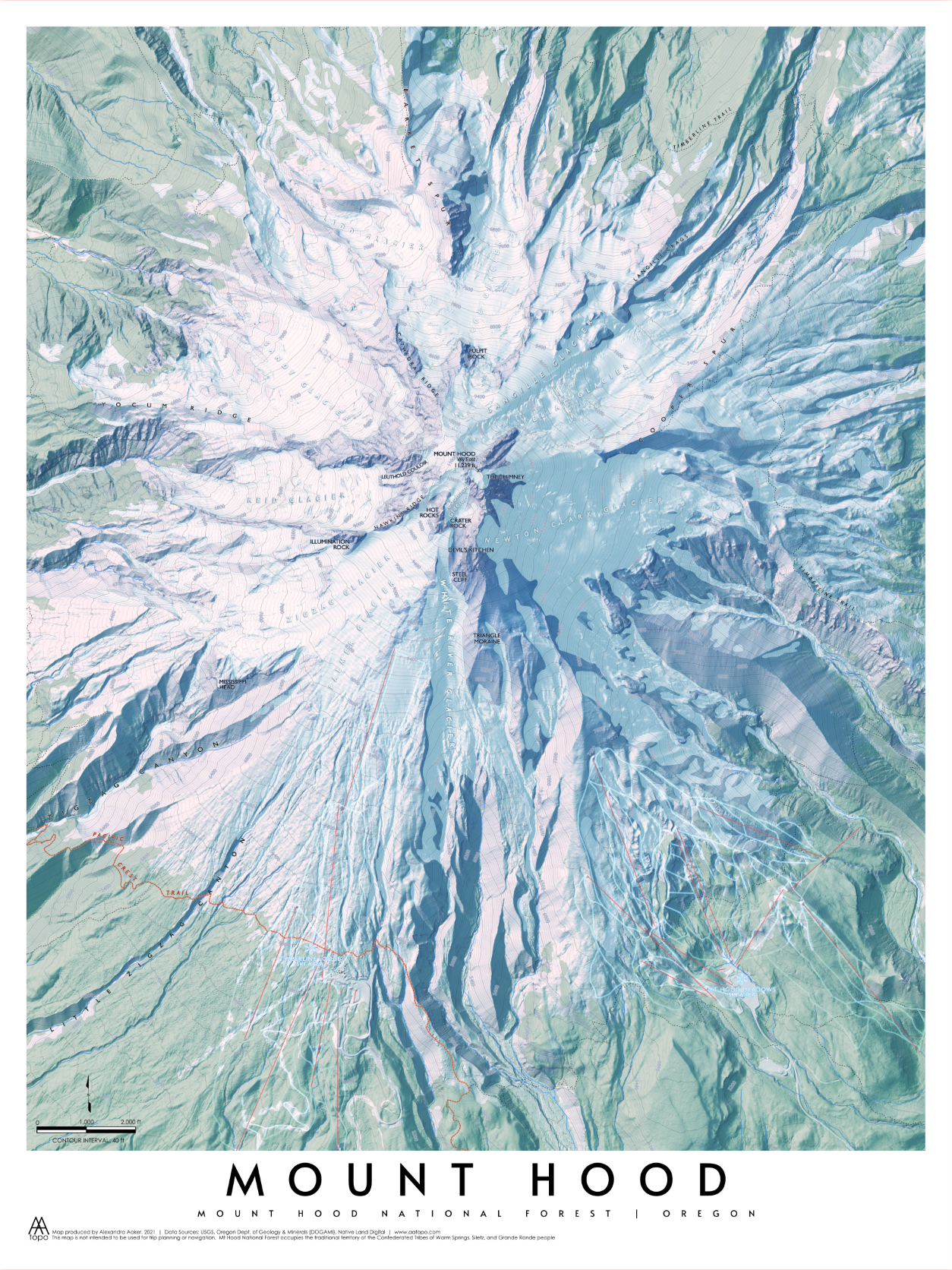 Mount Hood Topographic Map