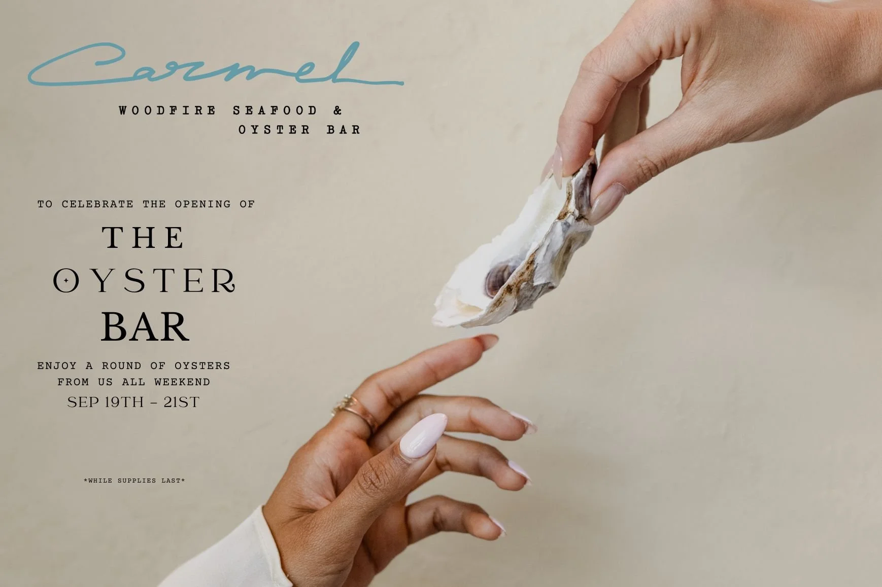 Carmel Oyster Bar Promo