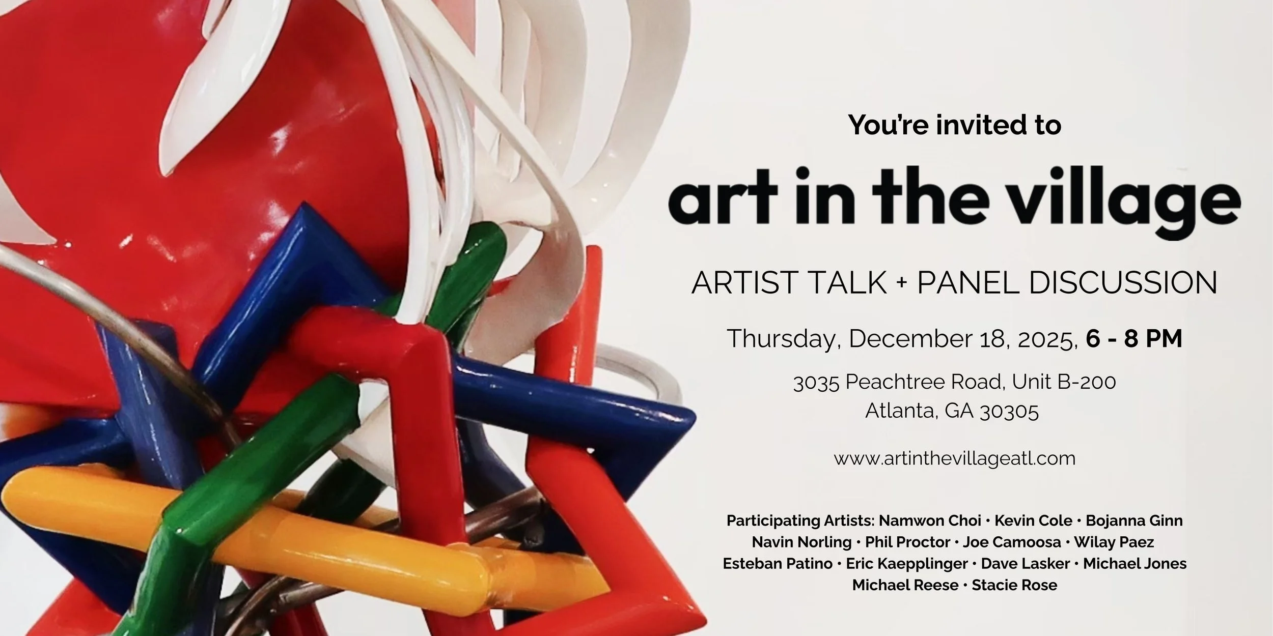 Artist Talk + Panel Discussion at art in the village