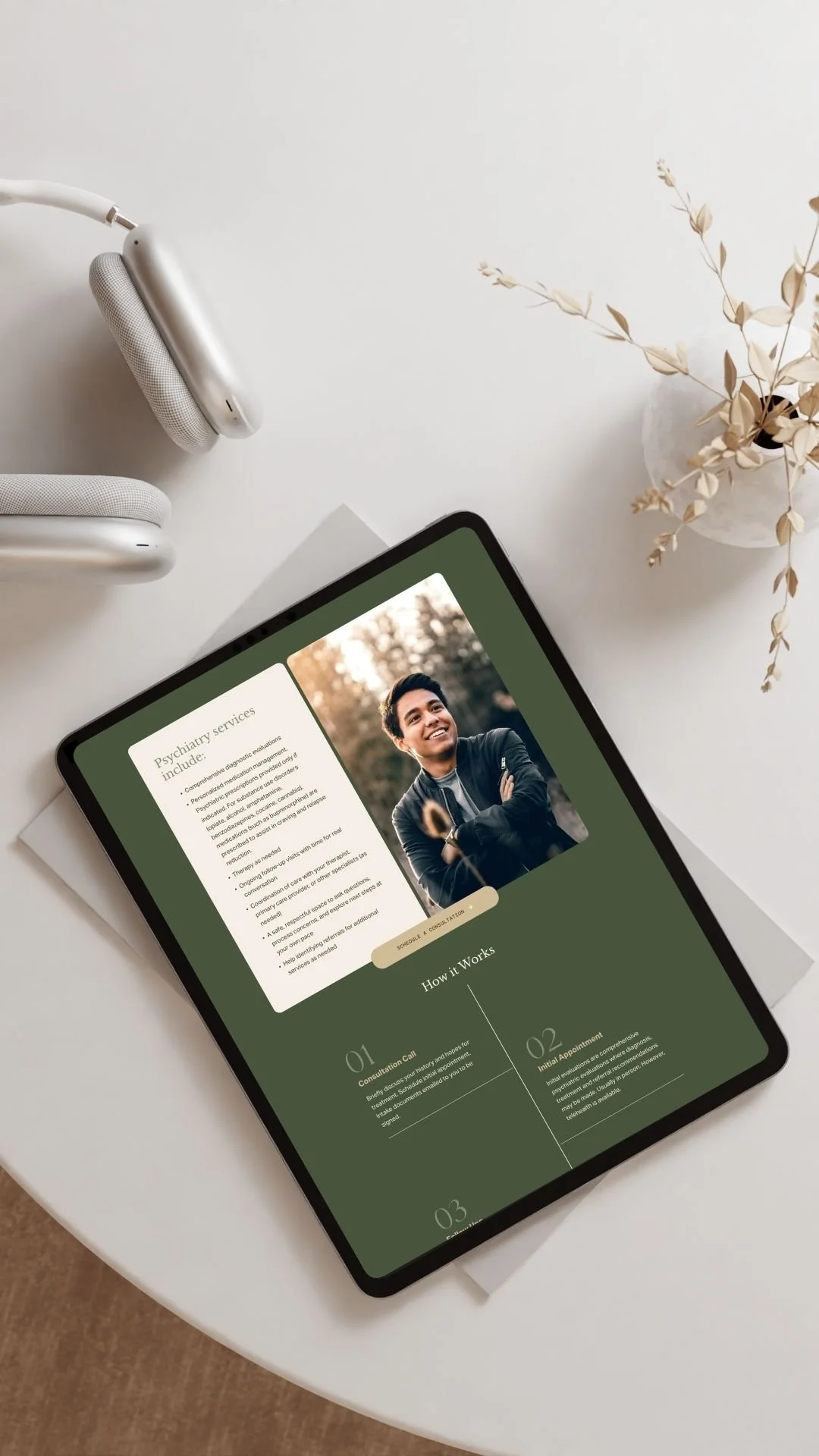 Pulse Psychiatry Custom Squarespace Website