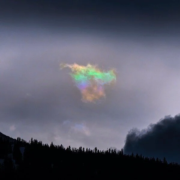 Have you ever seen a pileus iridescent cloud?

I spotted one yesterday over Colorado's highest summit, Mt. Elbert.  The first time I ever saw this beautiful phenomenon, I was with @estherhavens in northern Ethiopia and I looked up to see a spectacula