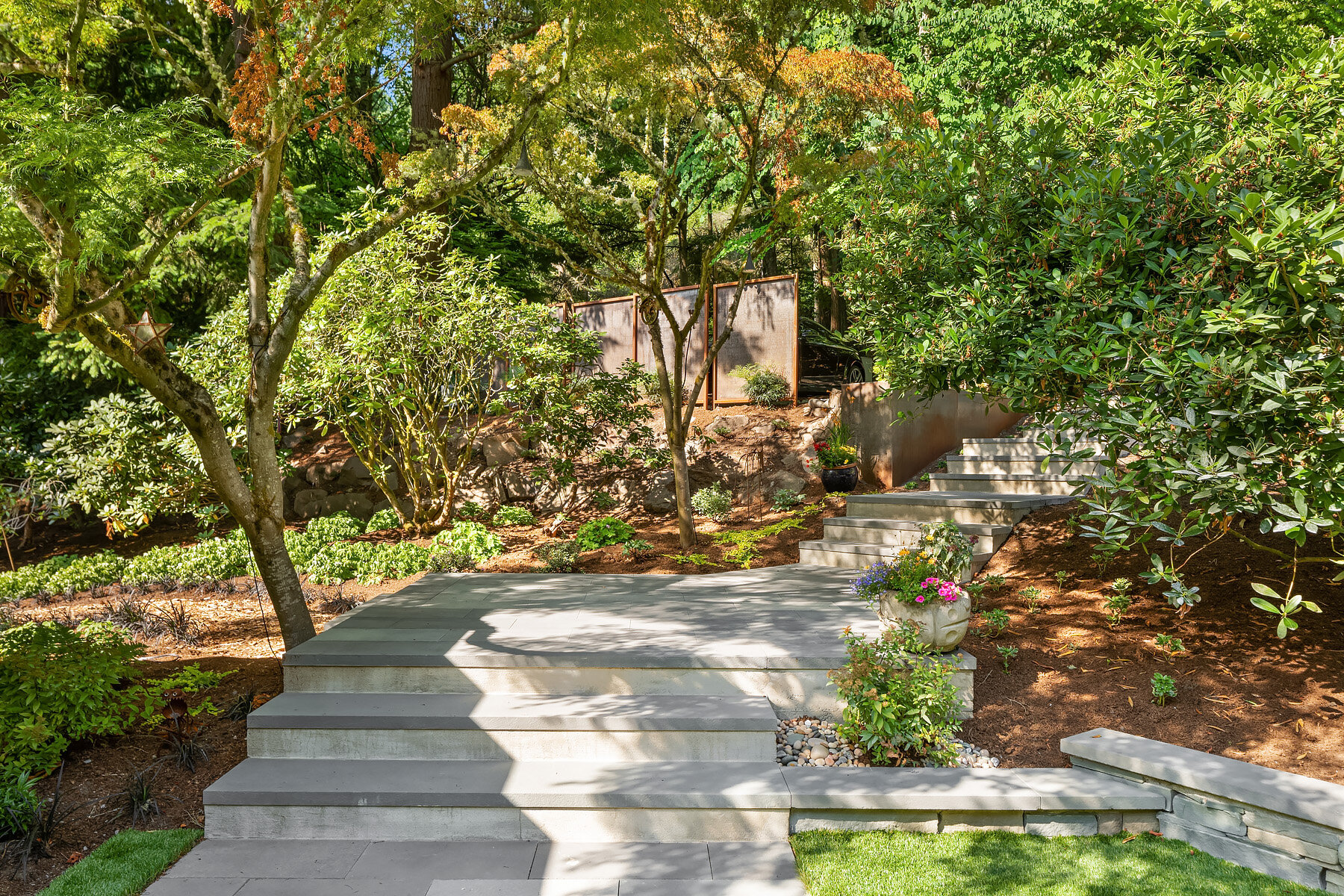 O5: Stairs and Landings in Dappled Shade