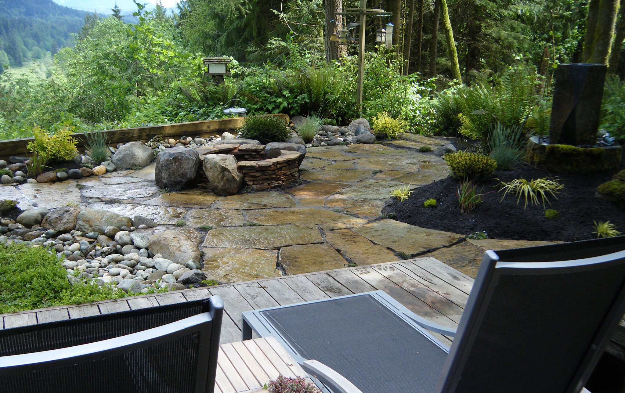 S1: Patio Overlook with Fire Pit and River Rock