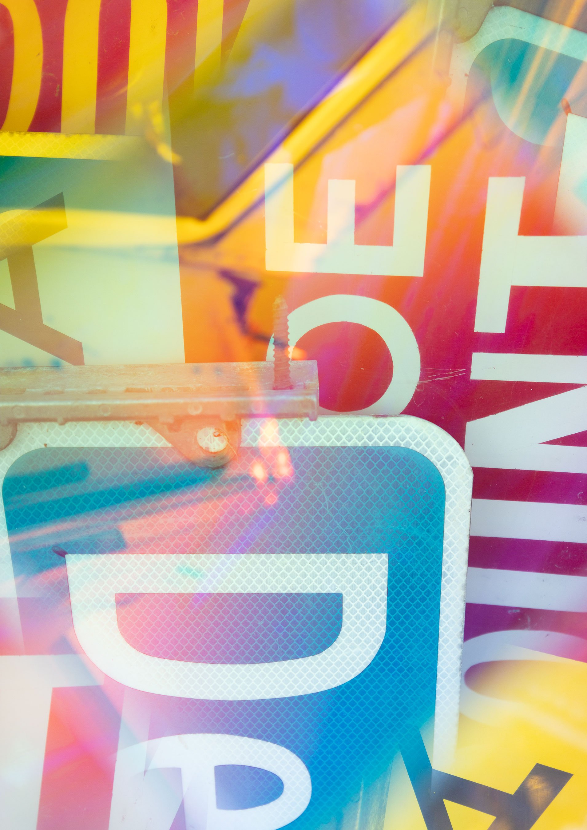 Brandon Woods, Prismatic Signs II, prismatic photograph, 2024