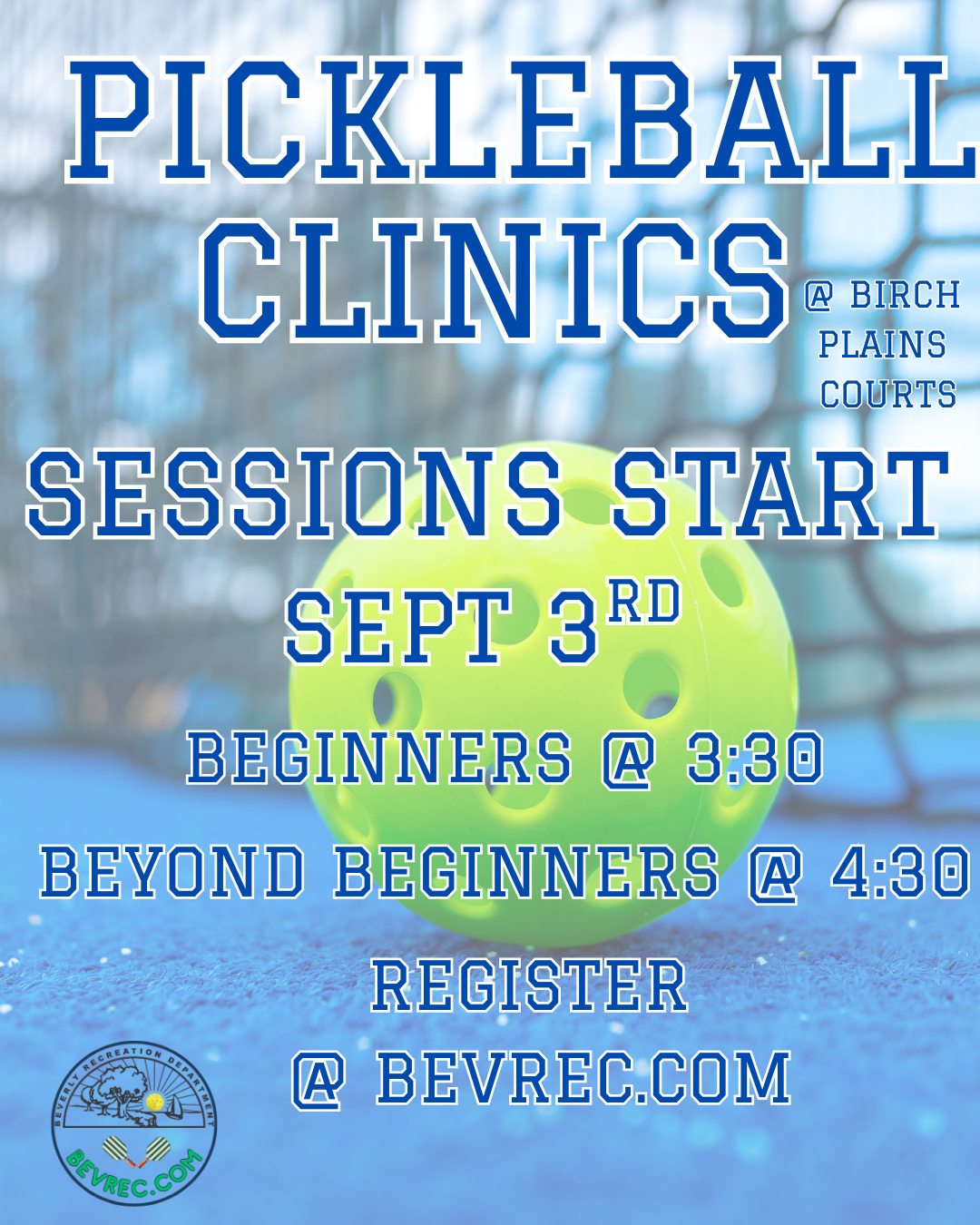 Pickleball Level 1: New to the Game, Beginners Clinic
