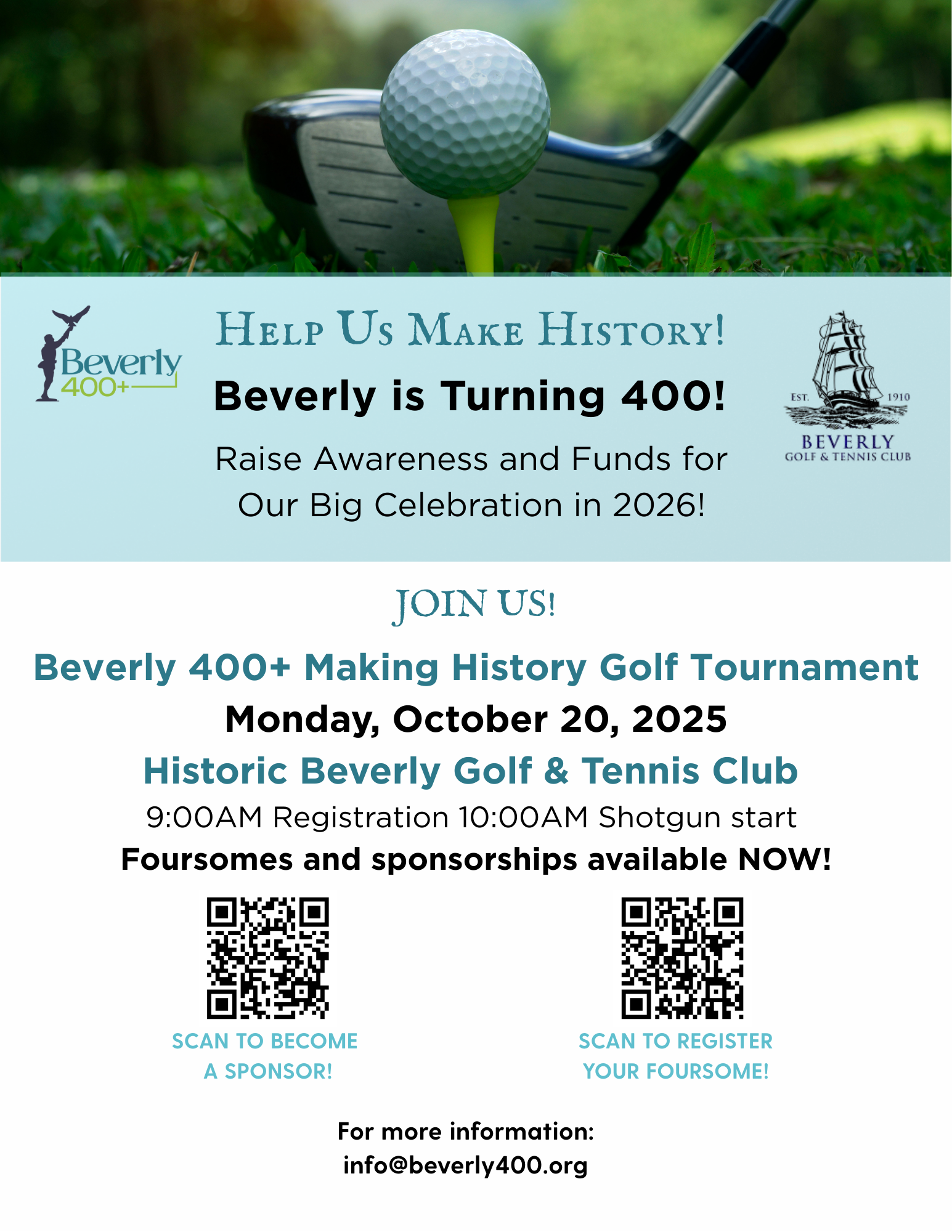 Beverly 400+ Making History Golf Tournament