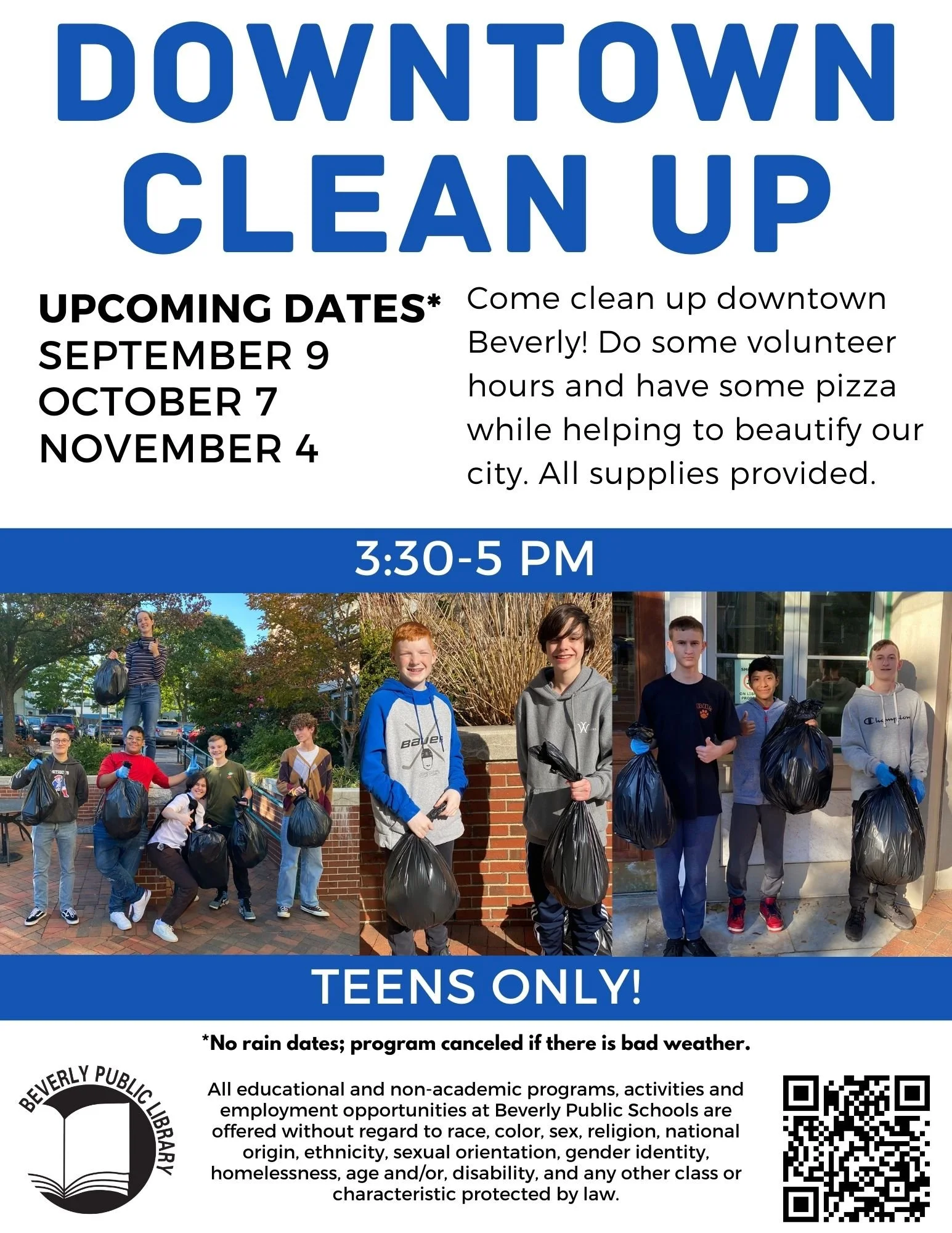 Downtown Cleanup for Teens Only!