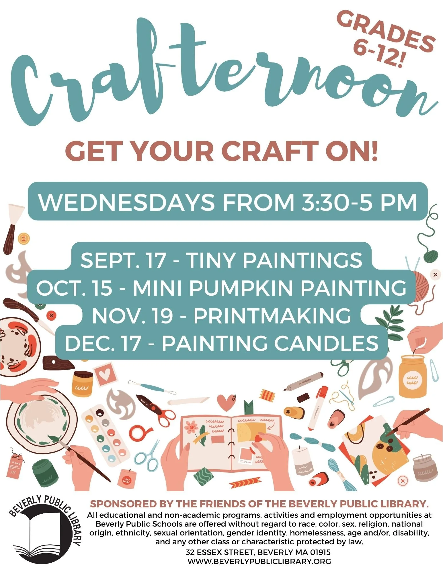 Crafternoon for Teens (Grades 6-12)