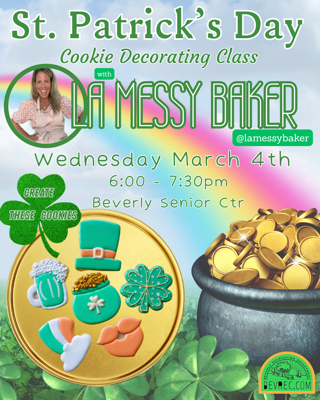 St. Patrick’s Day Cookie Decorating Class with La Messy Baker